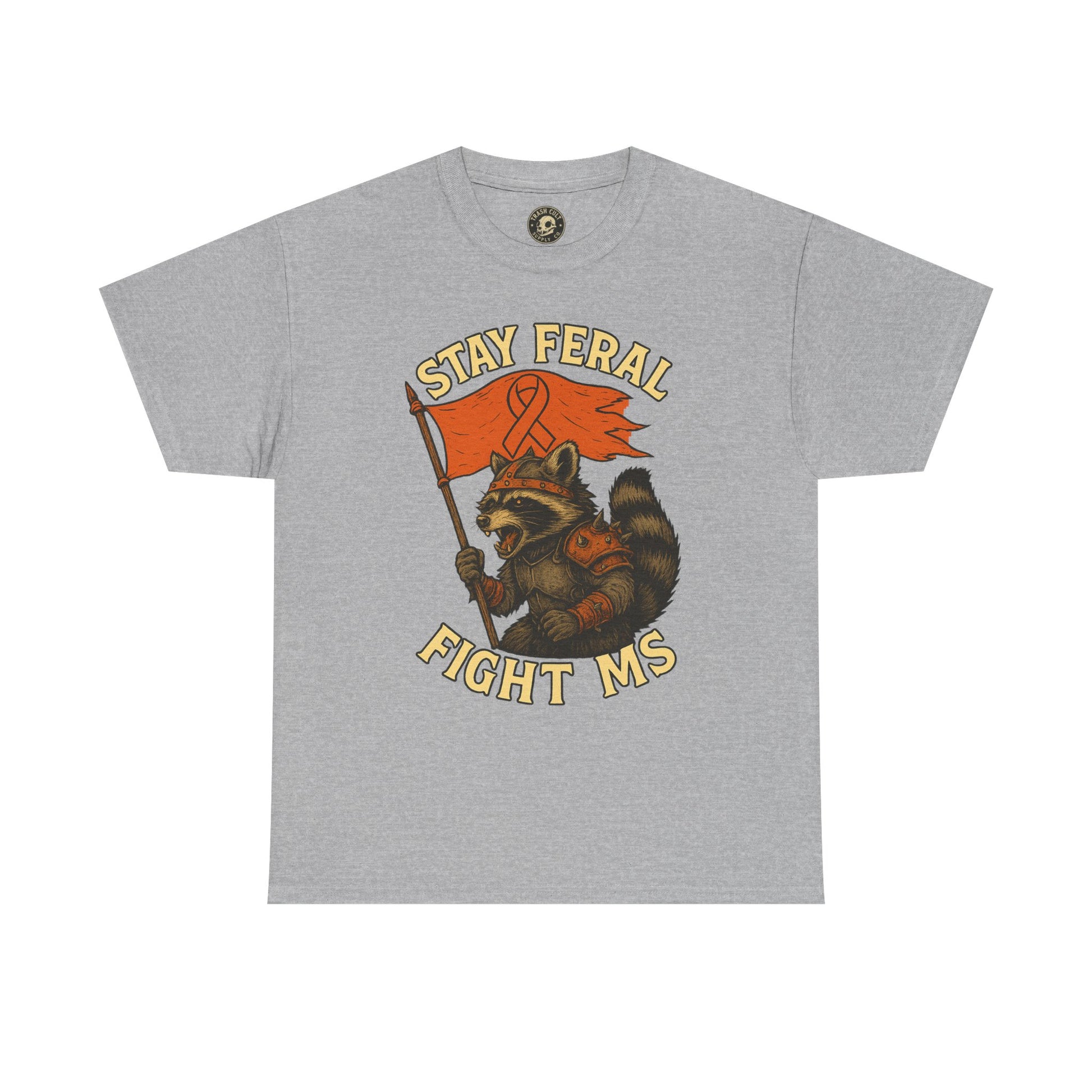 Stay Feral Fight MS Raccoon warrior shirt