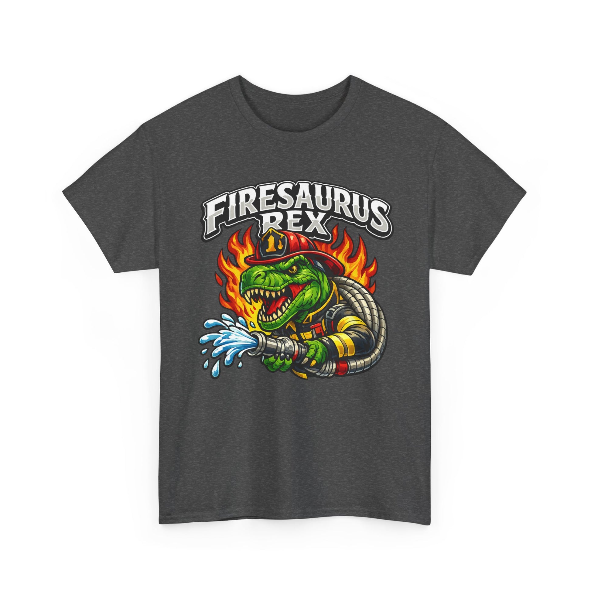 Firesaurus Rex T-Shirt — Funny Firefighter Dinosaur Tee