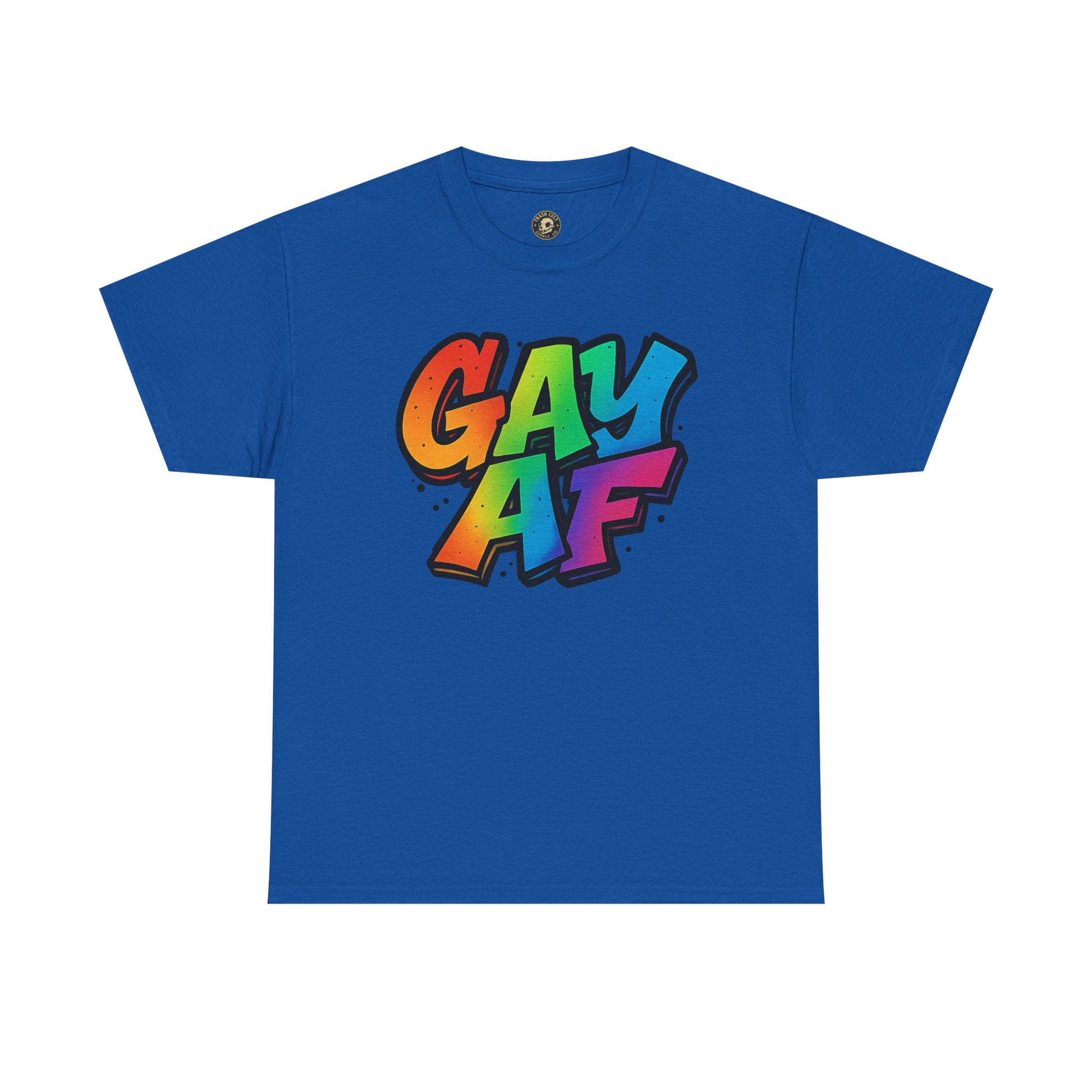 Pride Graphic Tee, Vibrant Gay AF Cotton T-Shirt, LGBTQ+ Celebration Wear, Fun Gift for Friends, Festival Fashion