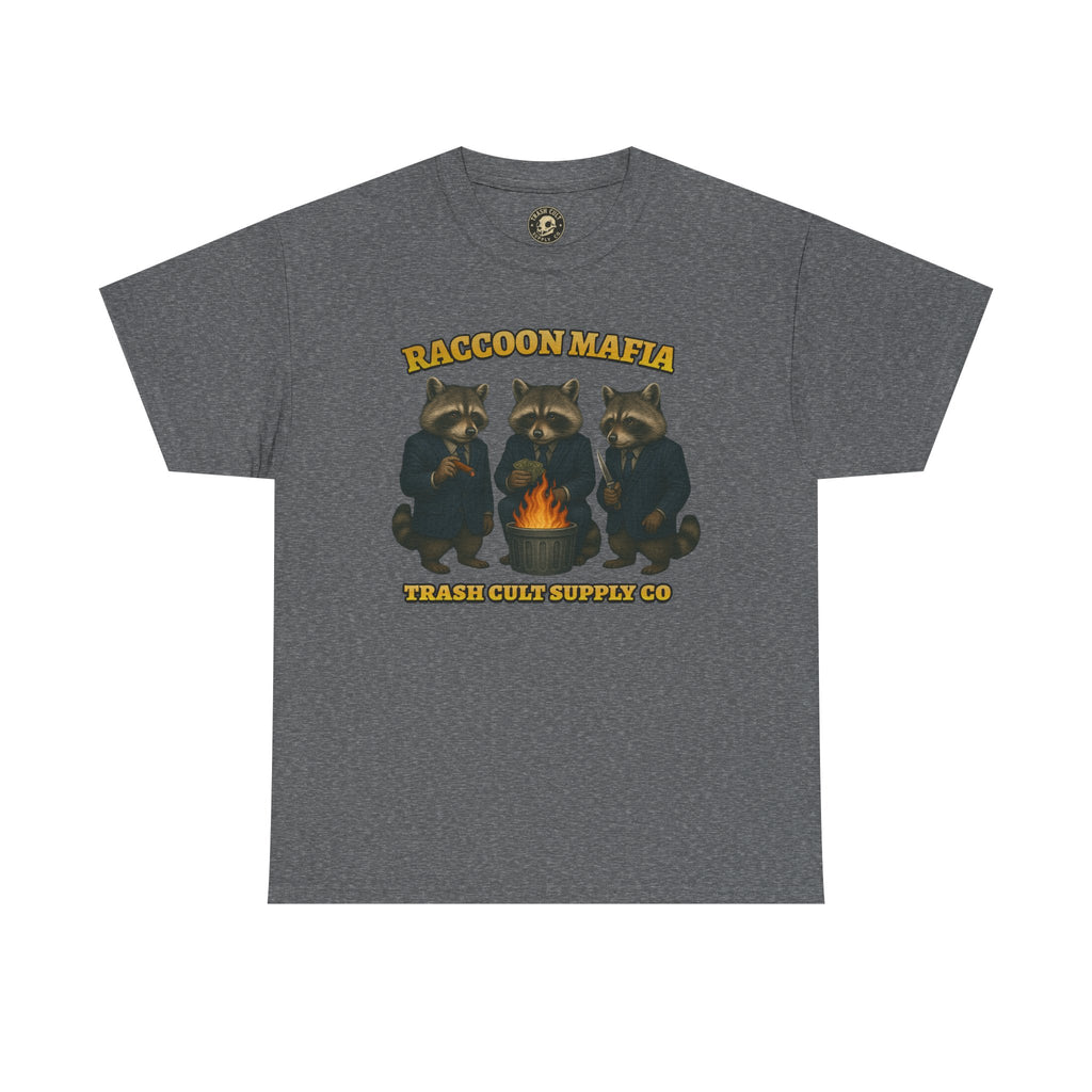 Raccoon Mafia T-Shirt – Realistic Gangster Raccoons in Suits | Trash Cult Supply Co | Gildan 5000