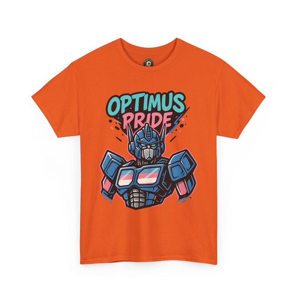 Optimus Pride T-Shirt – Trans Pride Robot Graphic Tee | Gildan 5000 Unisex Shirt