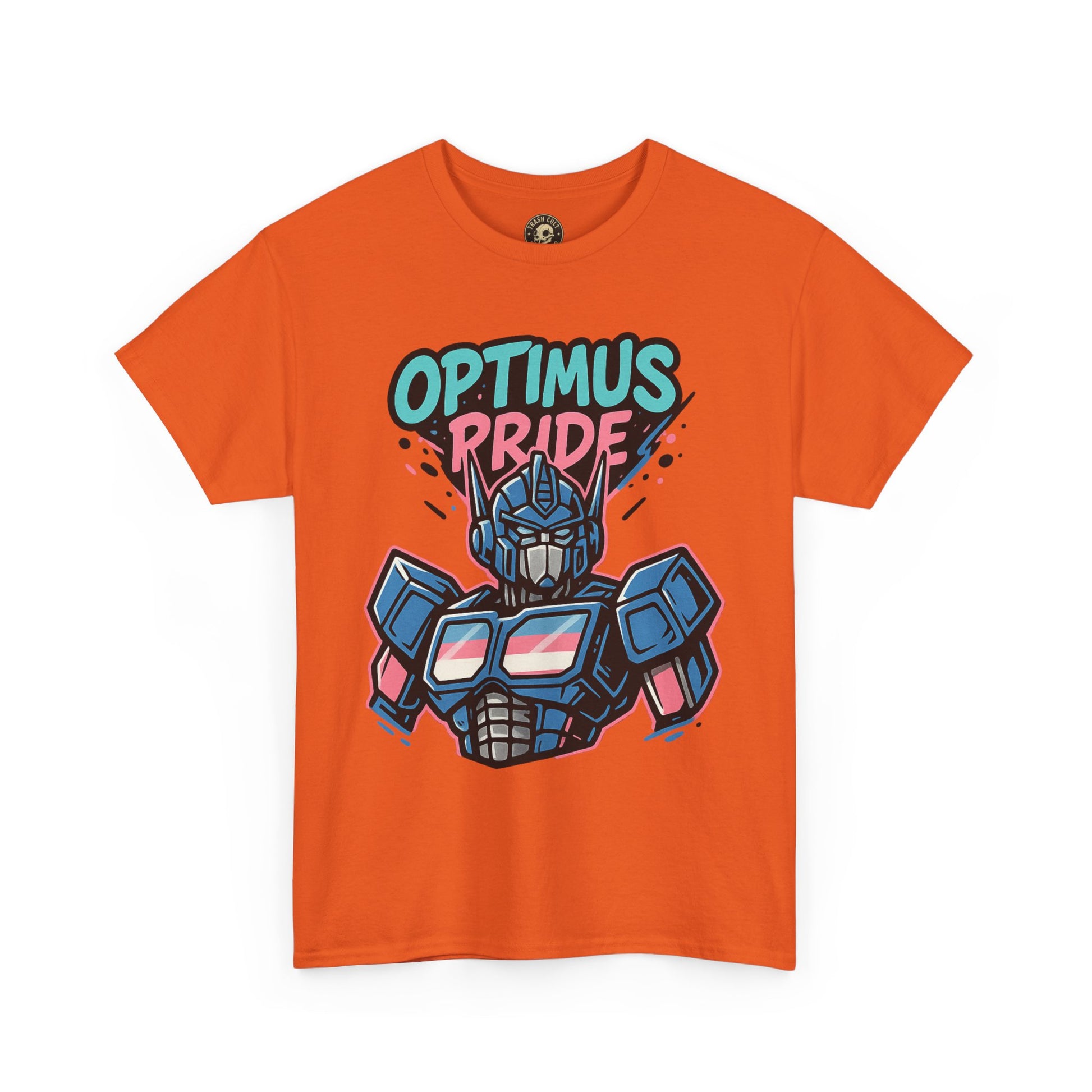 Optimus Pride T-Shirt – Trans Pride Robot Graphic Tee | Gildan 5000 Unisex Shirt