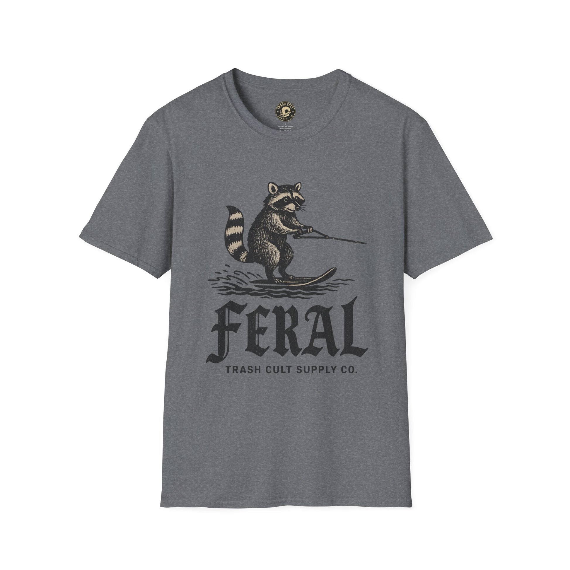 Feral Water Skiing Raccoon Vintage Shirt – Trash Cult Supply Co. | Gildan 2000 Softstyle
