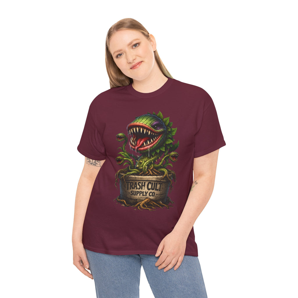 Carnivorous Plant Graphic Tee — "Trash Cult Supply Co." Potted Monster Shirt