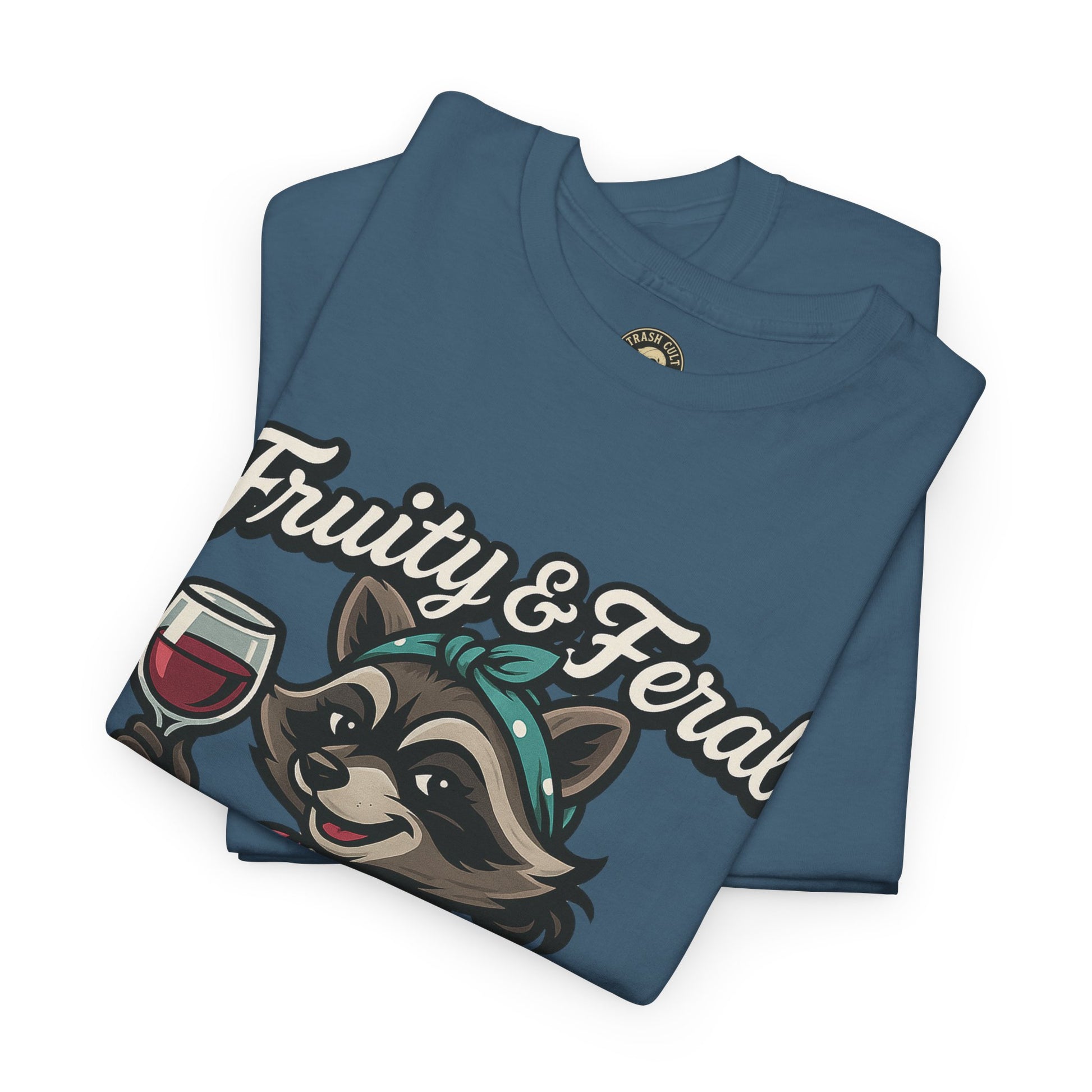 Fruity & Feral Raccoon Housewife Tee – Trash Cult Supply Co. on Gildan 5000