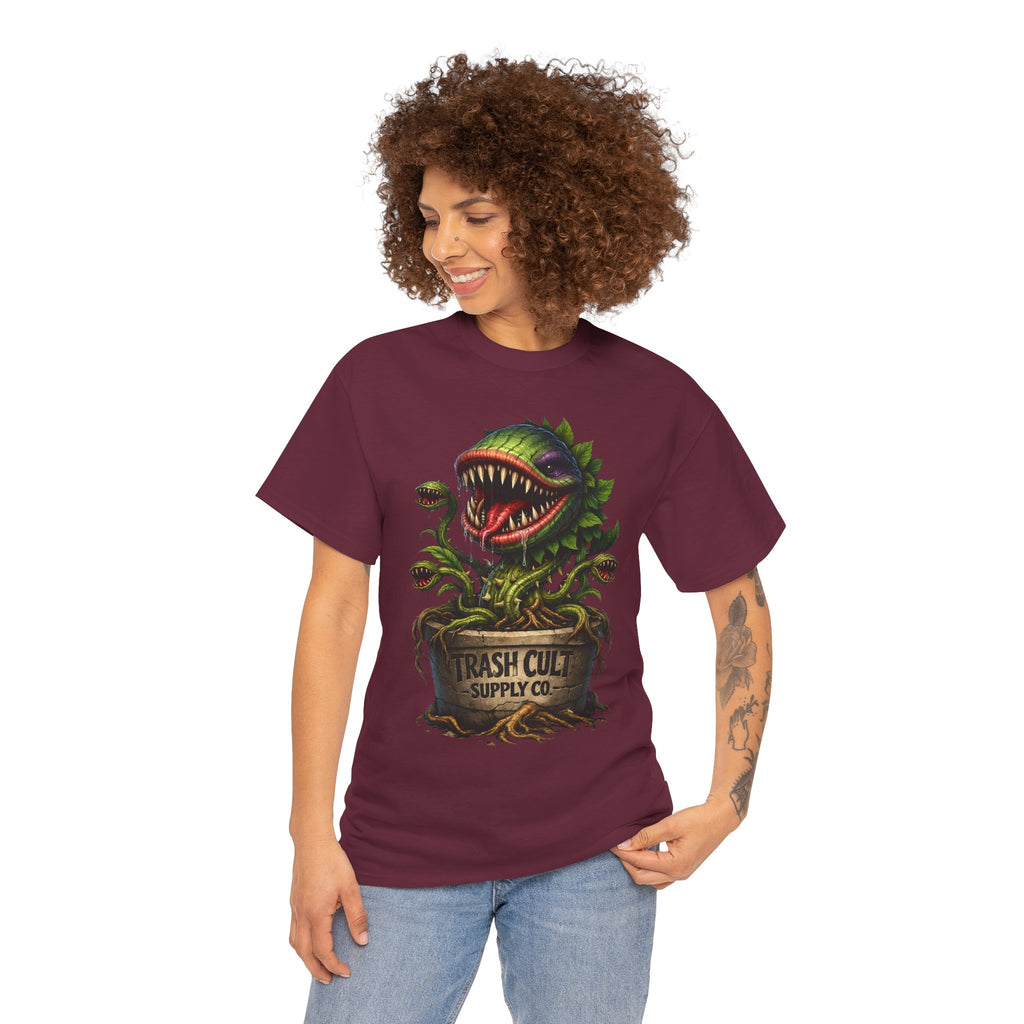 Carnivorous Plant Graphic Tee — "Trash Cult Supply Co." Potted Monster Shirt
