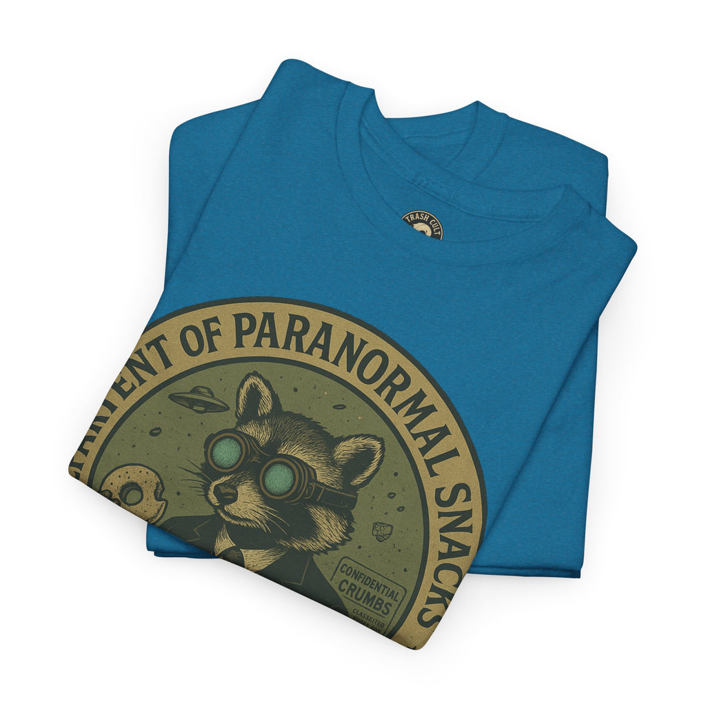 Department of Paranormal Snacks Shirt – Trash Cult Supply Co – Vintage Cryptid Division Tee – Gildan 5000