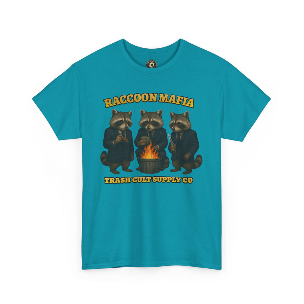 Raccoon Mafia T-Shirt – Realistic Gangster Raccoons in Suits | Trash Cult Supply Co | Gildan 5000