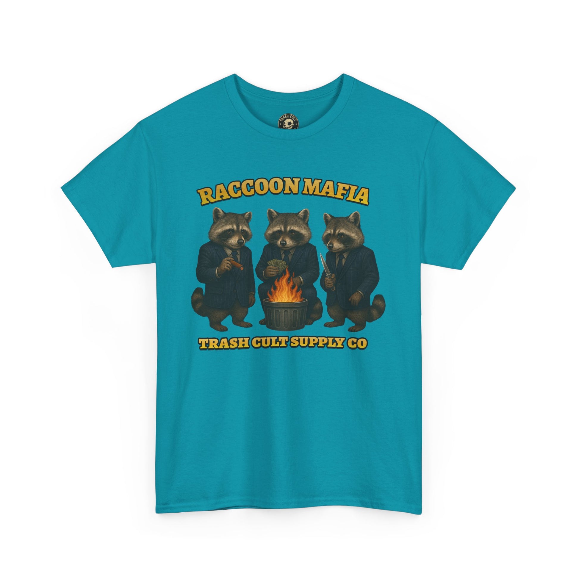 Raccoon Mafia T-Shirt – Realistic Gangster Raccoons in Suits | Trash Cult Supply Co | Gildan 5000