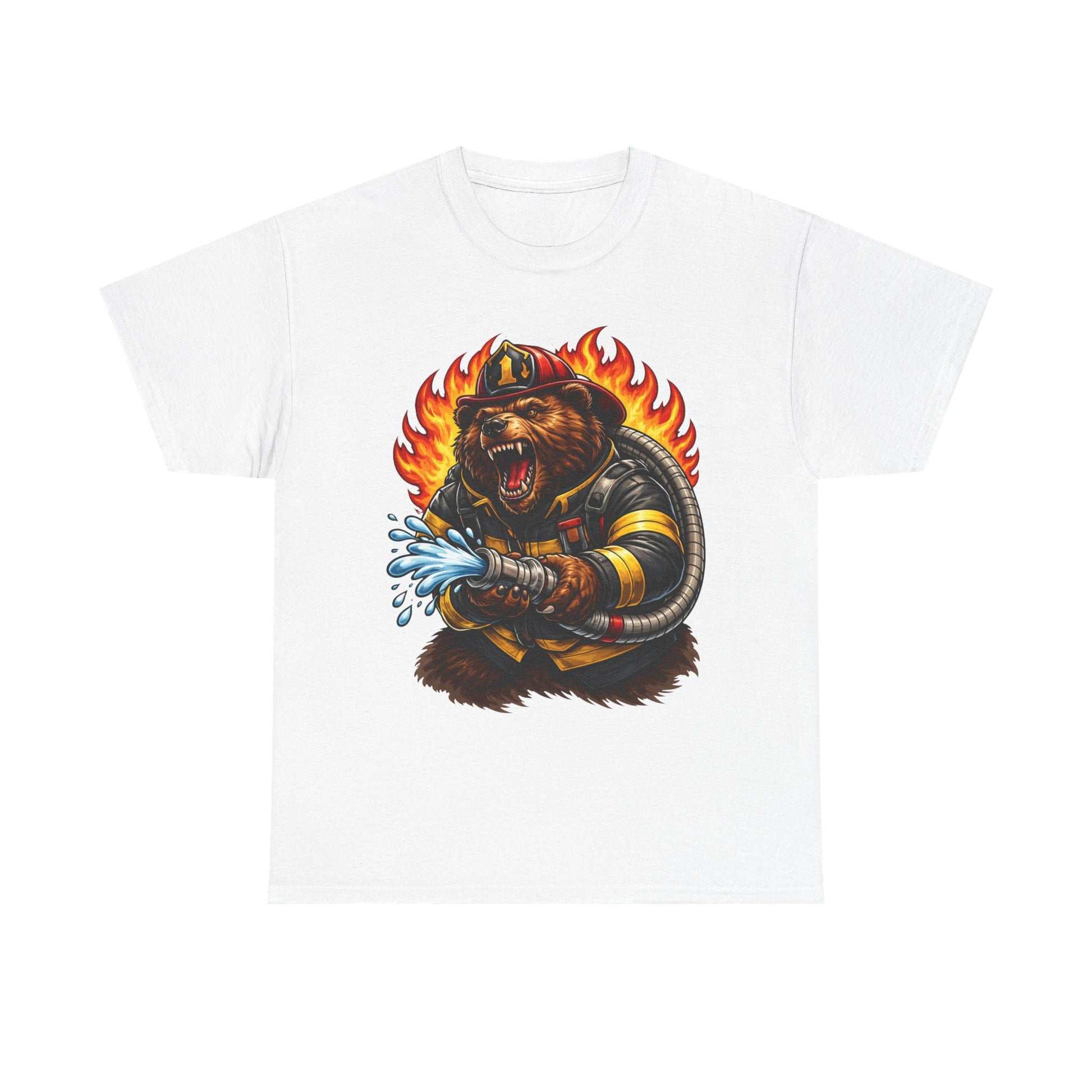 Firefighter Bear T-Shirt – Brave Fireman Graphic Tee