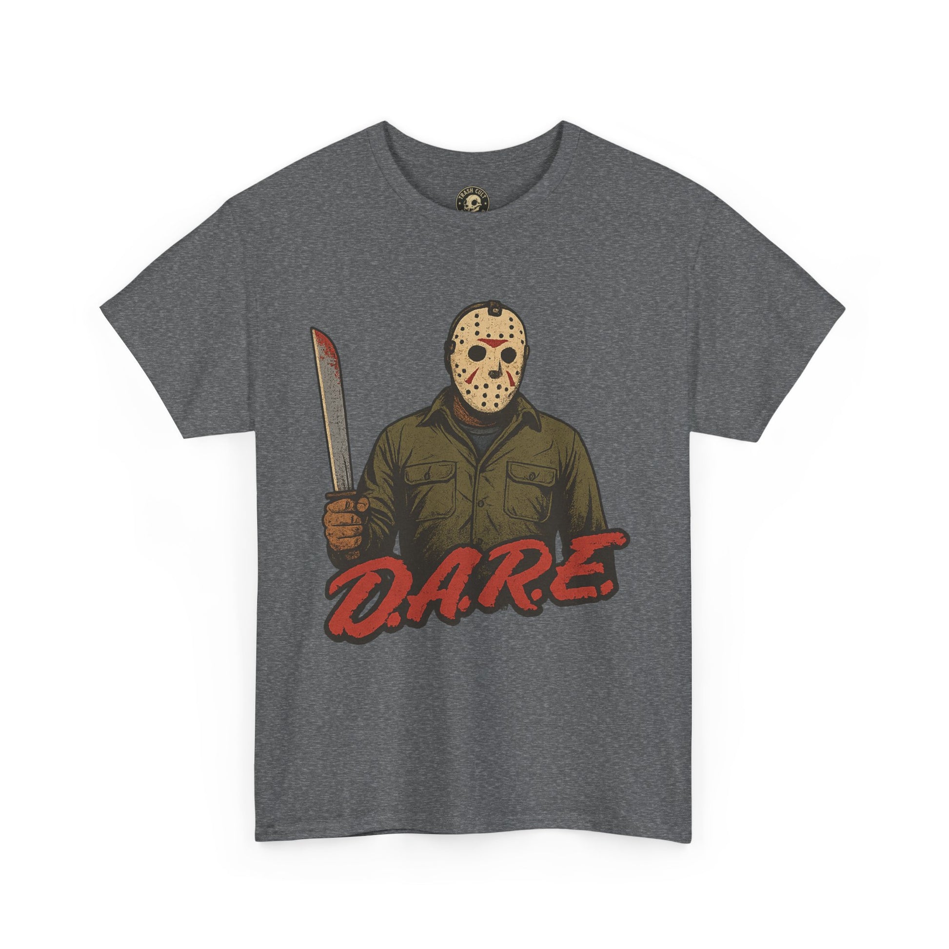 Jason Voorhees D.A.R.E. Parody Shirt – 1980s Horror Meme Tee | Gildan 5000 Slasher Graphic