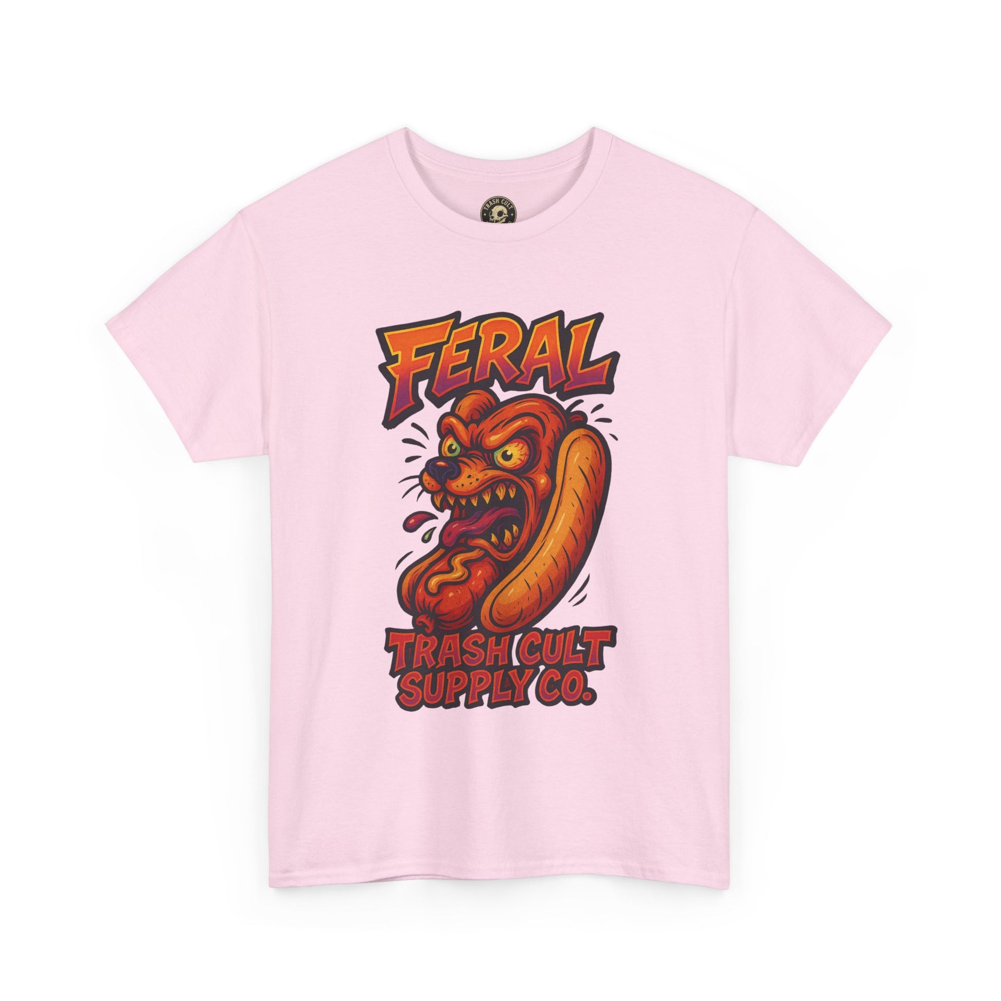Feral Hot Dog Shirt – Bold Trashcore Art Tee | Trash Cult Supply Co | Gildan 5000 Unisex Fit