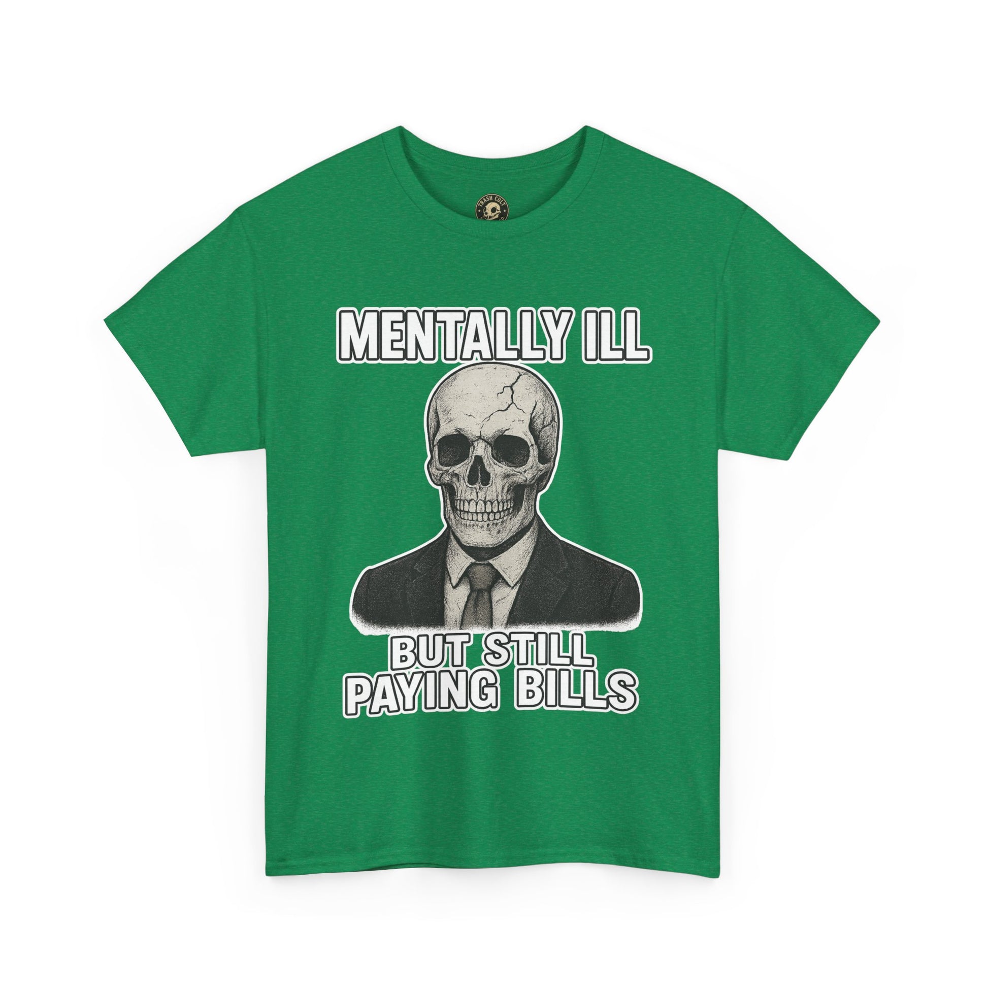 Mental Health Awareness Tee, Unisex Skull Shirt, Funny Graphic Tee, Quirky Casual Wear, Gifts for Friends, Halloween Apparel