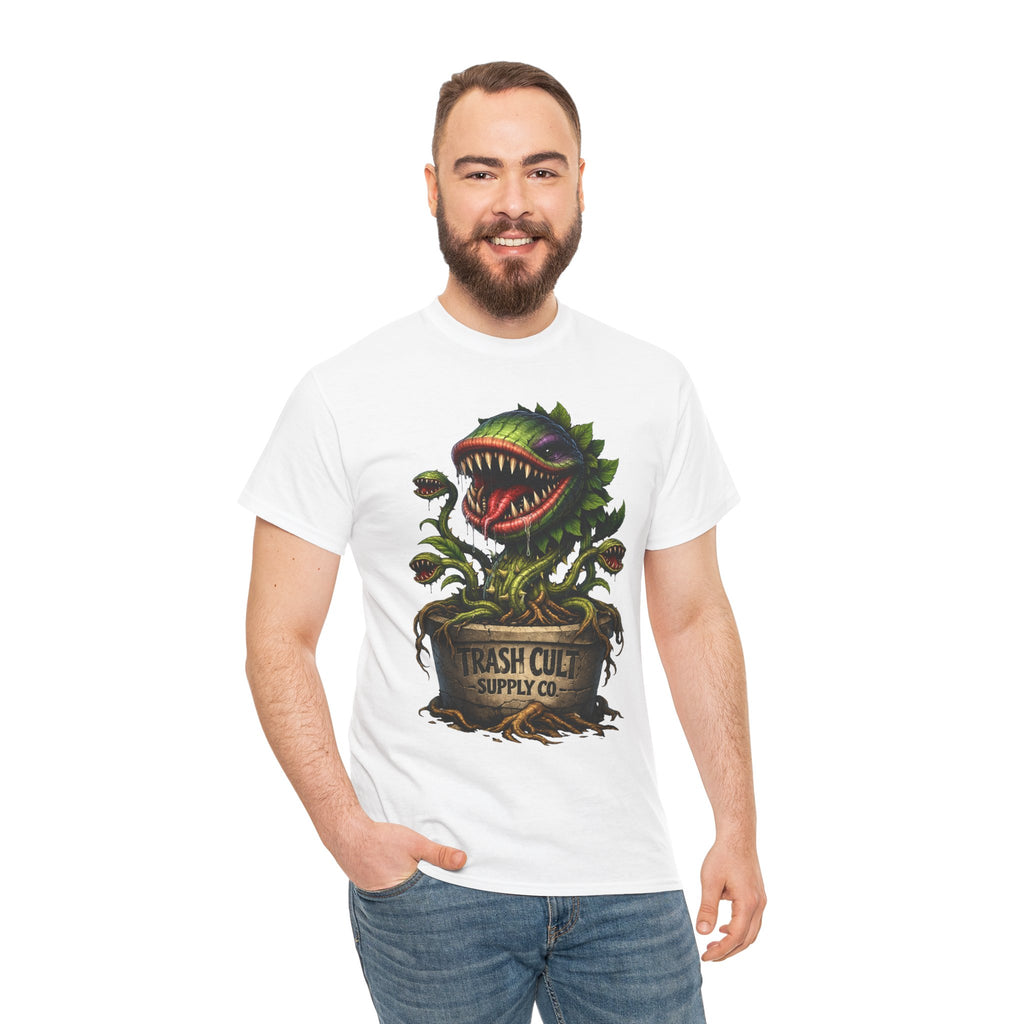 Carnivorous Plant Graphic Tee — "Trash Cult Supply Co." Potted Monster Shirt