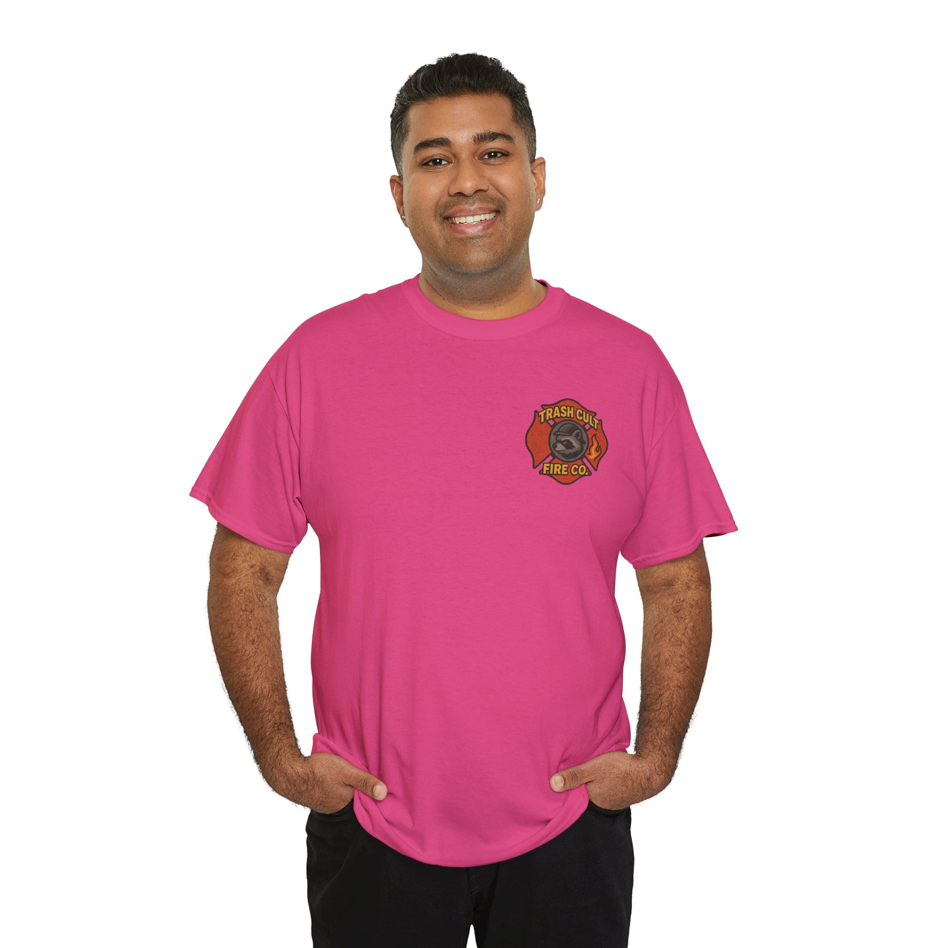 Trash Cult Fire Co. Unisex Tee - Quirky Raccoon Design, Fun Gift, Casual Wear, Firefighter Humor, Unique Apparel