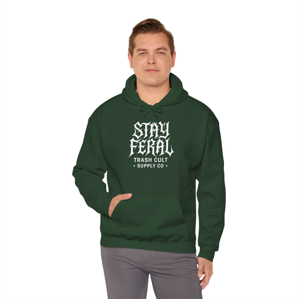 Stay Feral Gothic Hoodie – Trash Cult Supply Co Unisex Pullover