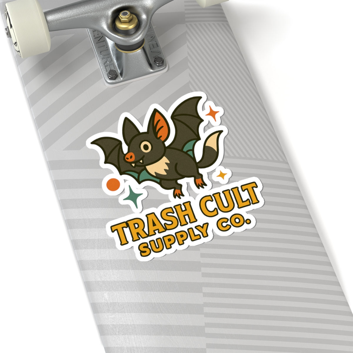Retro Bat Sticker – Trash Cult Supply Co. | Mid-Century Halloween Aesthetic Kiss Cut Vinyl Sticker