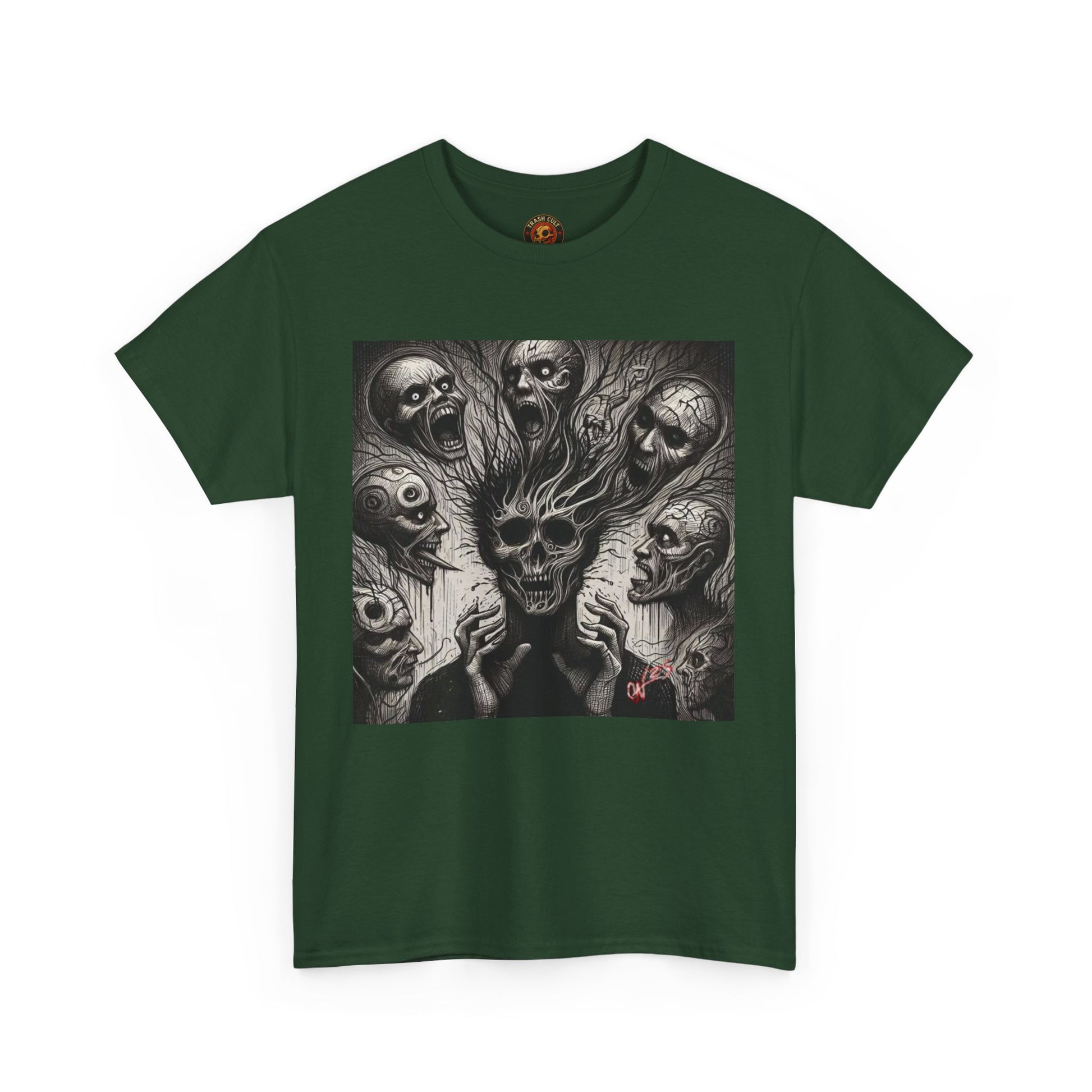 Xian Allen x Trash Cult Shirt – “Voices in the Void” | Horror Skull Scream T-Shirt