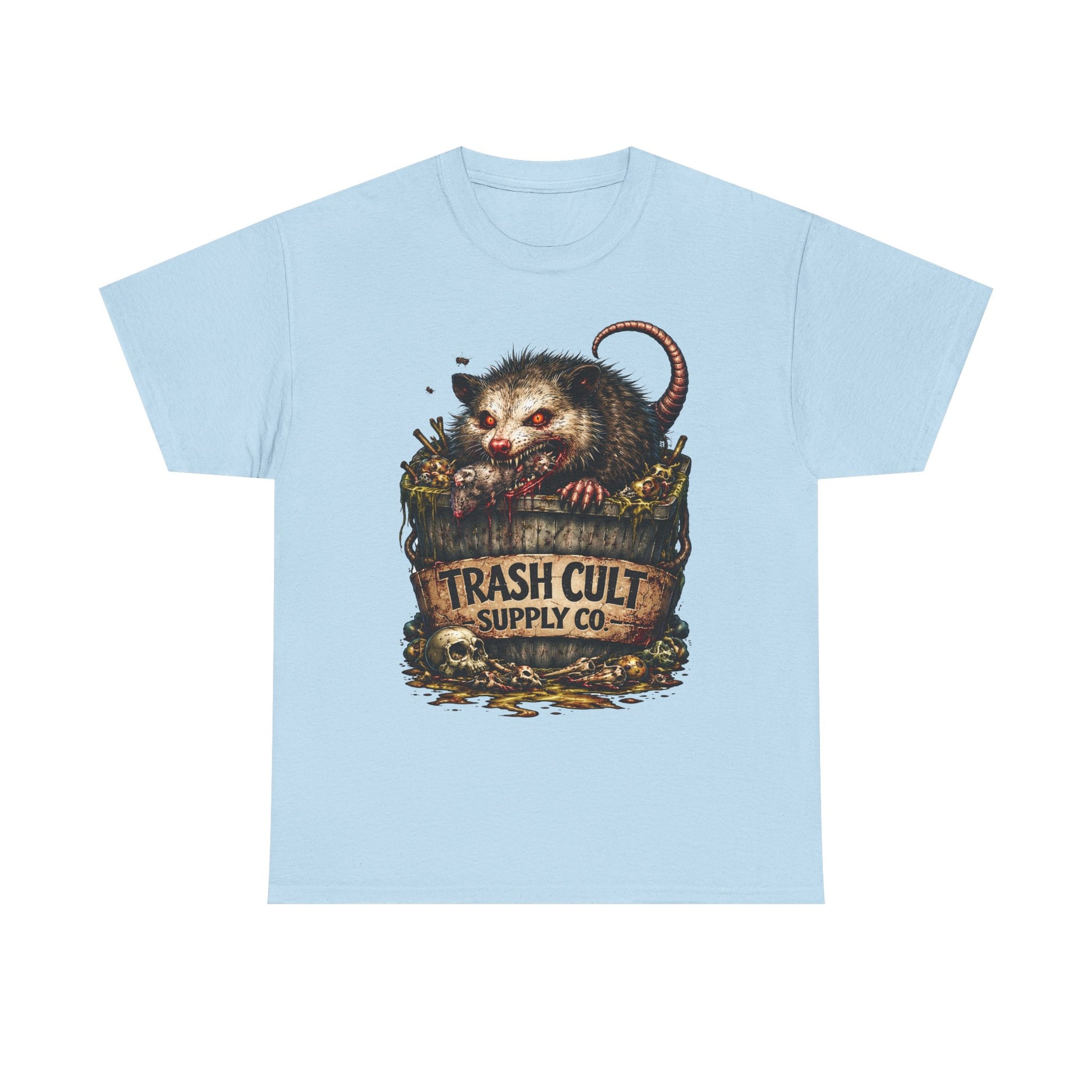 Opossum Trash Cult Tee — Vintage Grunge Wildlife Graphic T-Shirt