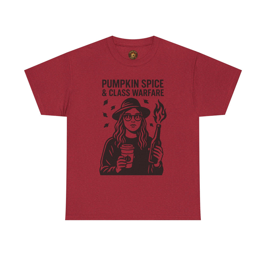 Pumpkin Spice & Class Warfare Shirt – Fall Riot Girl Graphic Tee – Fall of Humanity Collection – Trash Cult Supply Co.