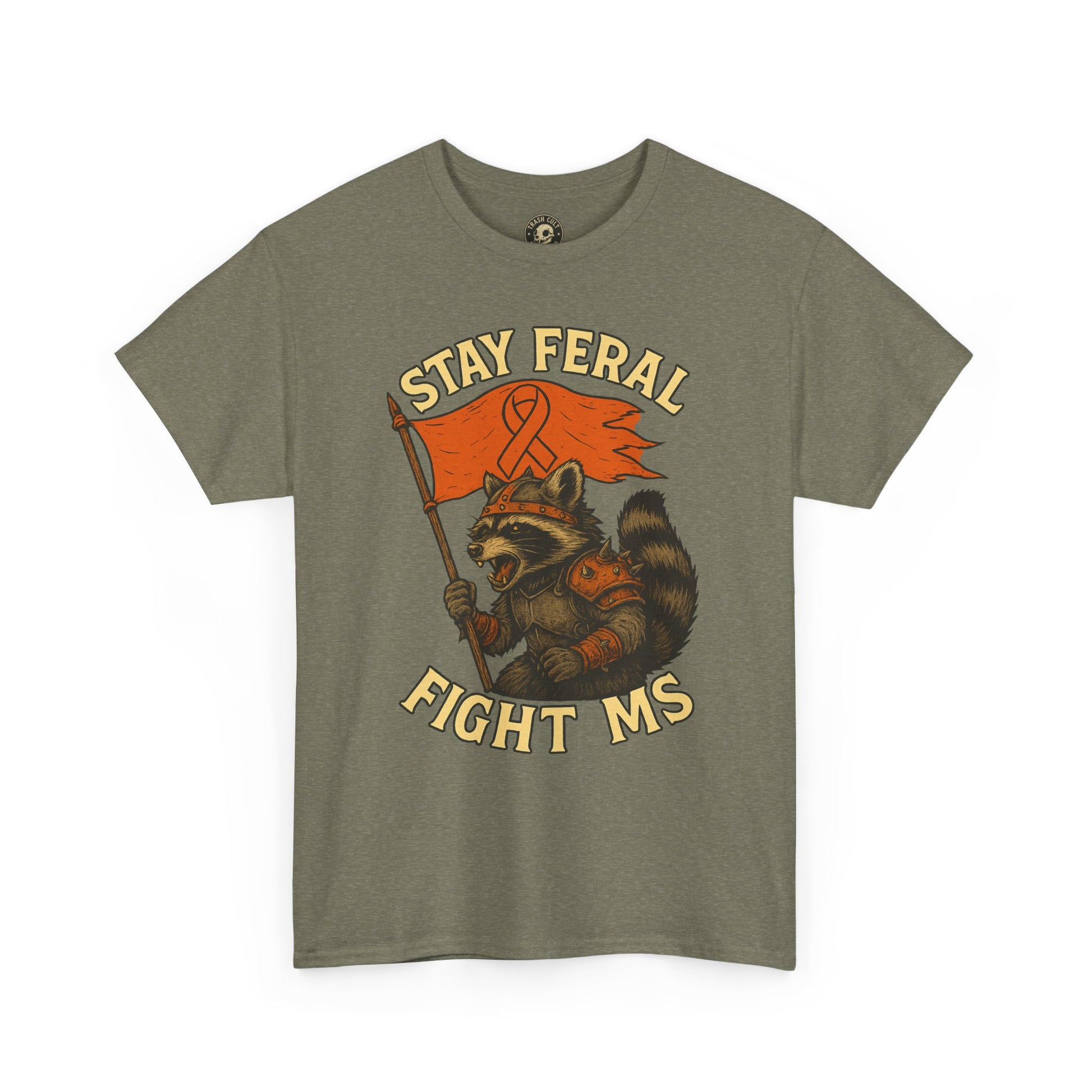 Stay Feral Fight MS Raccoon warrior shirt