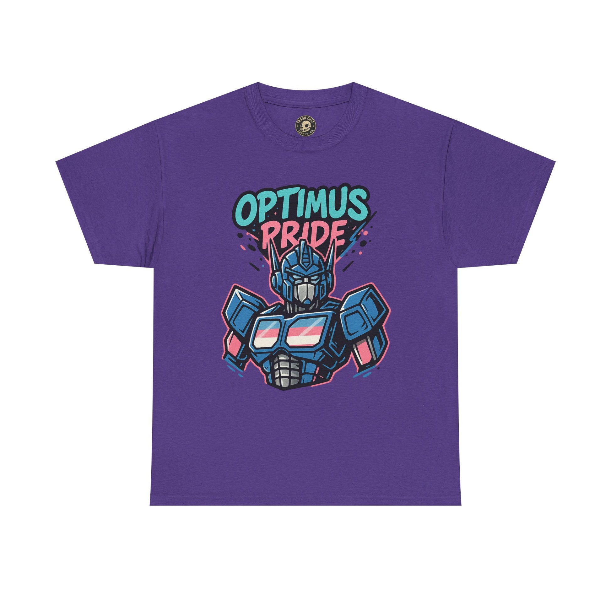 Optimus Pride T-Shirt – Trans Pride Robot Graphic Tee | Gildan 5000 Unisex Shirt