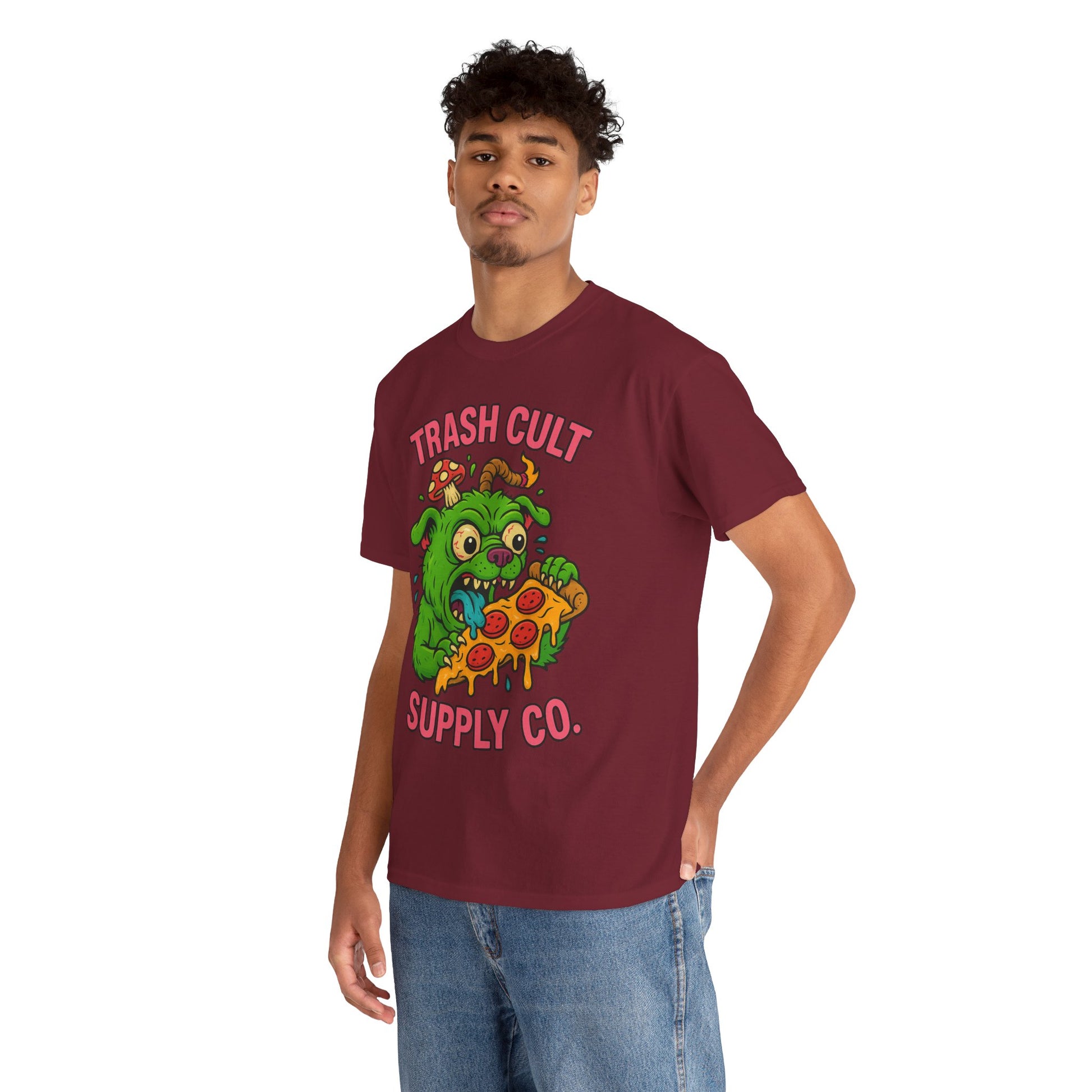 Feral Pizza Monster Shirt – Trash Cult Supply Co | Gildan 5000 Graphic Tee