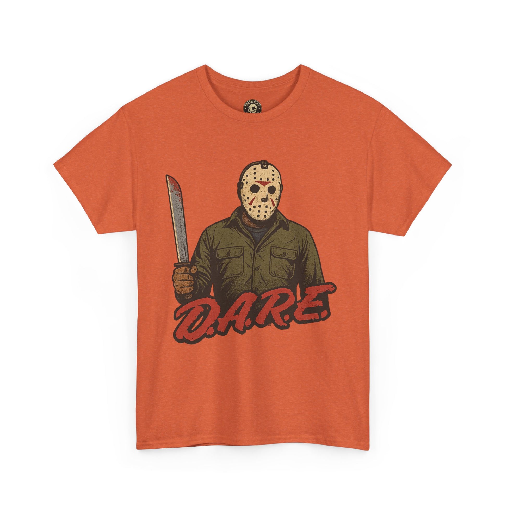 Jason Voorhees D.A.R.E. Parody Shirt – 1980s Horror Meme Tee | Gildan 5000 Slasher Graphic