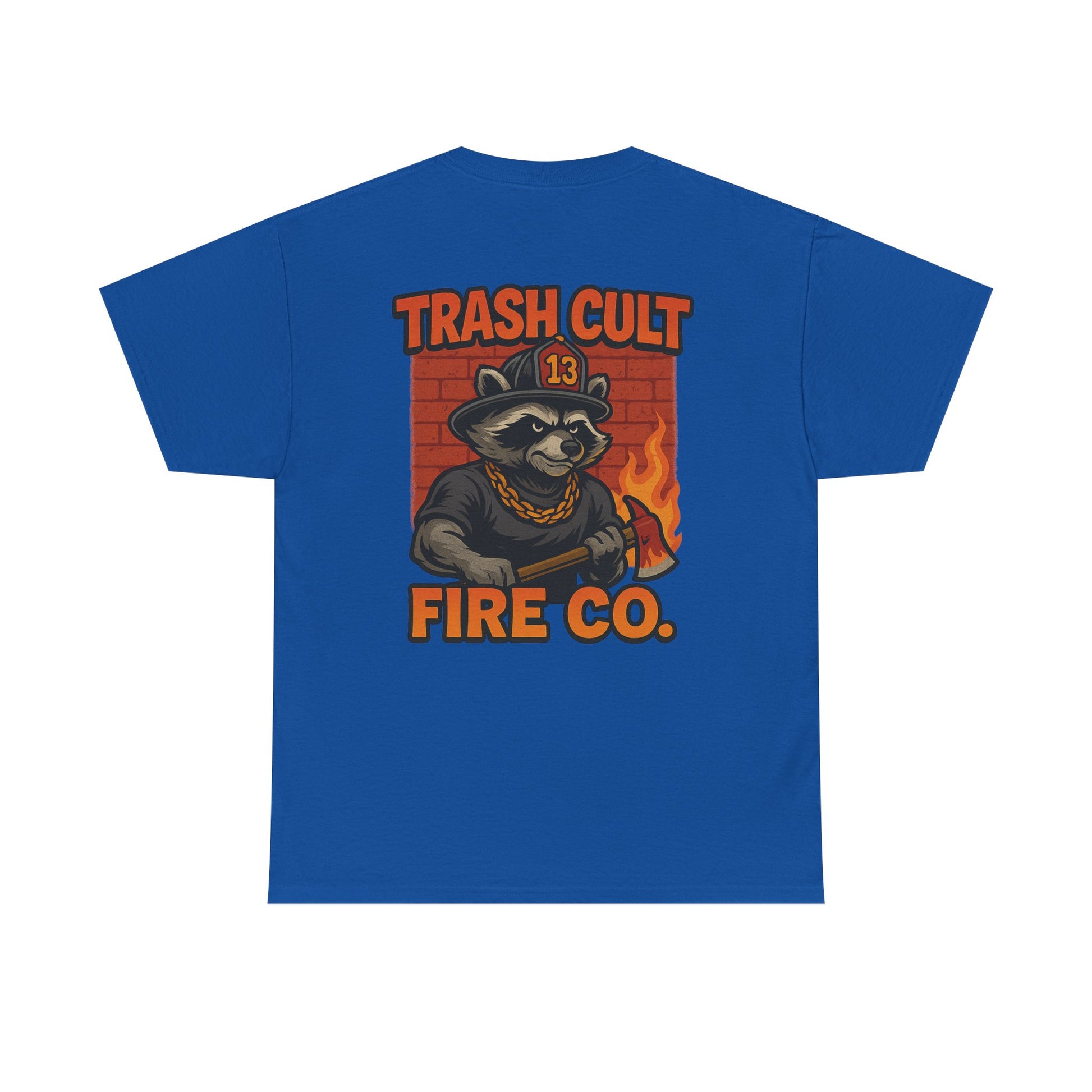 Trash Cult Fire Co. Unisex Tee - Quirky Raccoon Design, Fun Gift, Casual Wear, Firefighter Humor, Unique Apparel