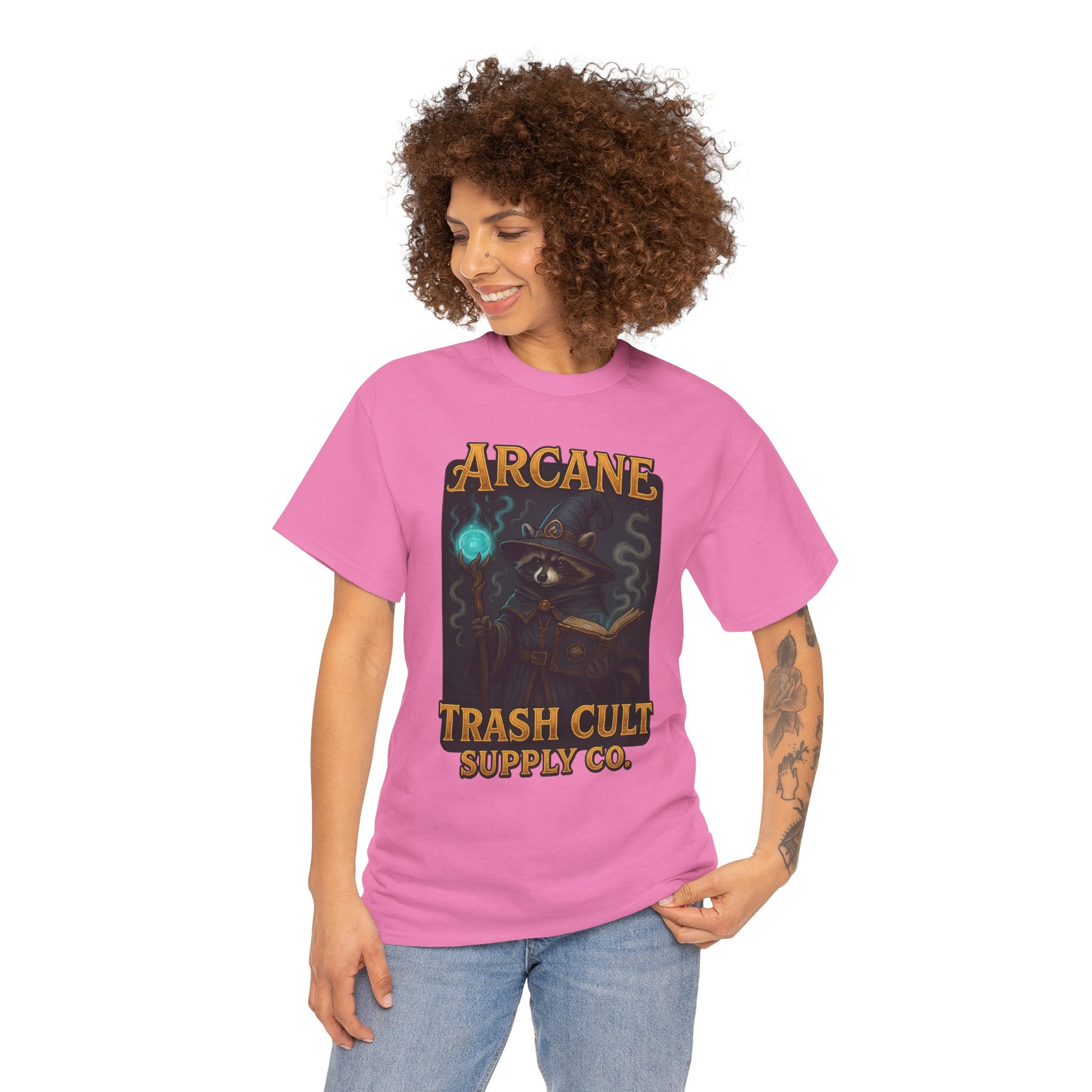 Arcane Trash Cult Unisex Heavy Cotton Tee, Cult Merchandise, Witchy Style, Halloween Tee, Casual Everyday Wear
