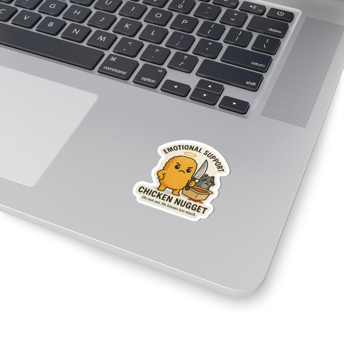 “Emotional Support Chicken Nugget” Sticker – Absurd Comfort Food Chaos
