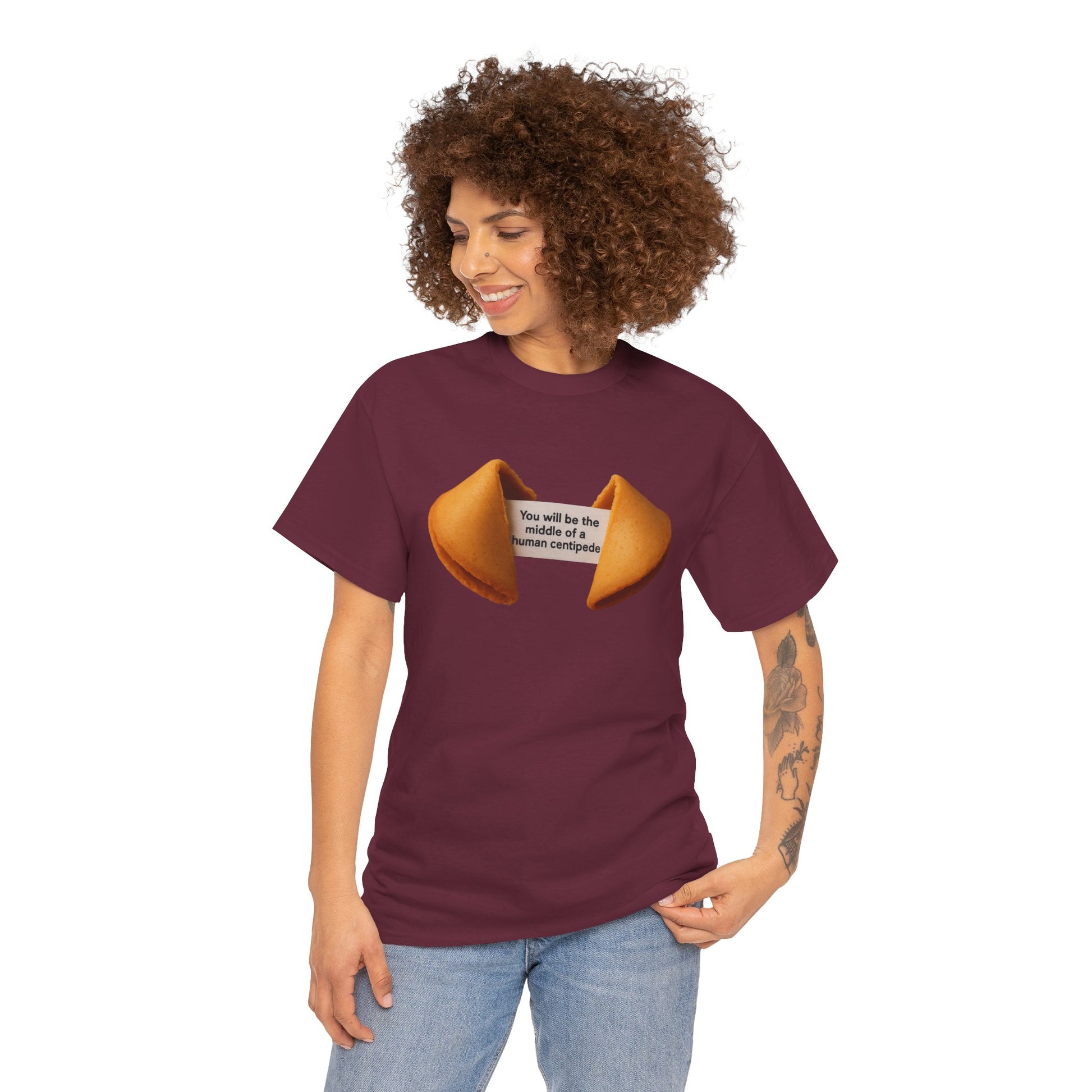 Fortune Cookie Unisex Heavy Cotton Tee - Positive Vibes Shirt
