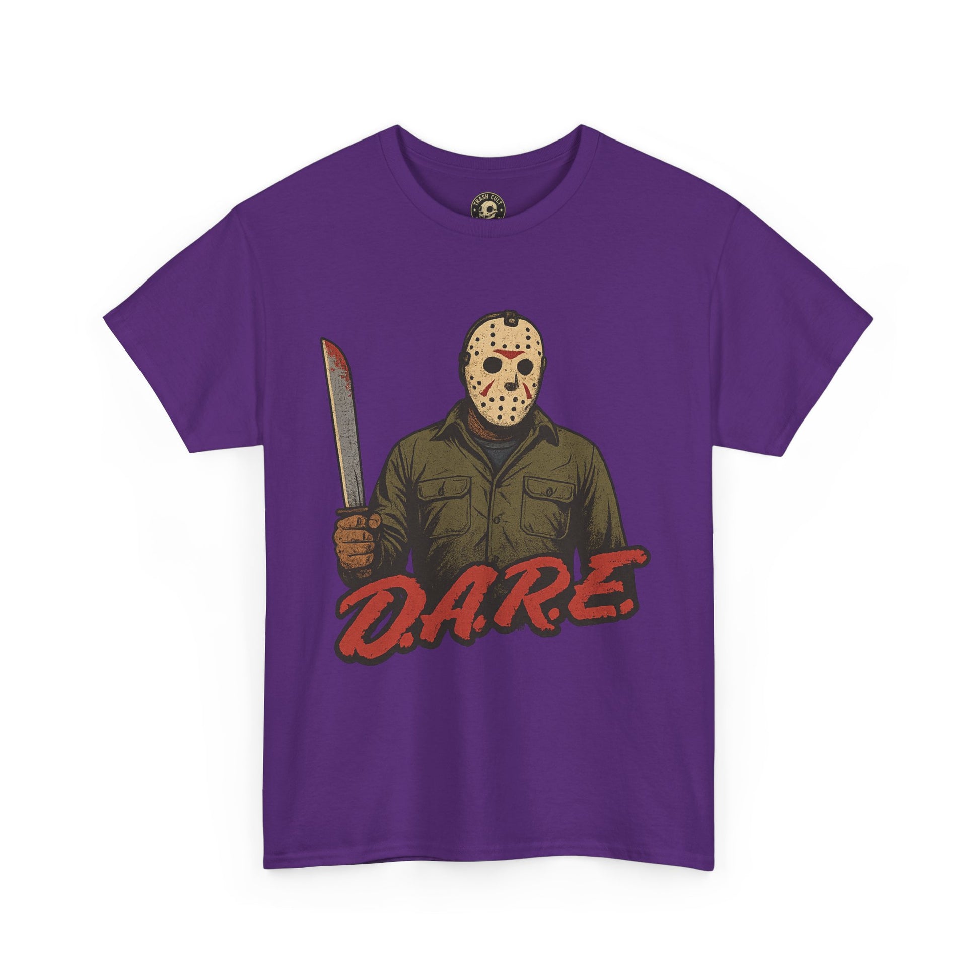 Jason Voorhees D.A.R.E. Parody Shirt – 1980s Horror Meme Tee | Gildan 5000 Slasher Graphic