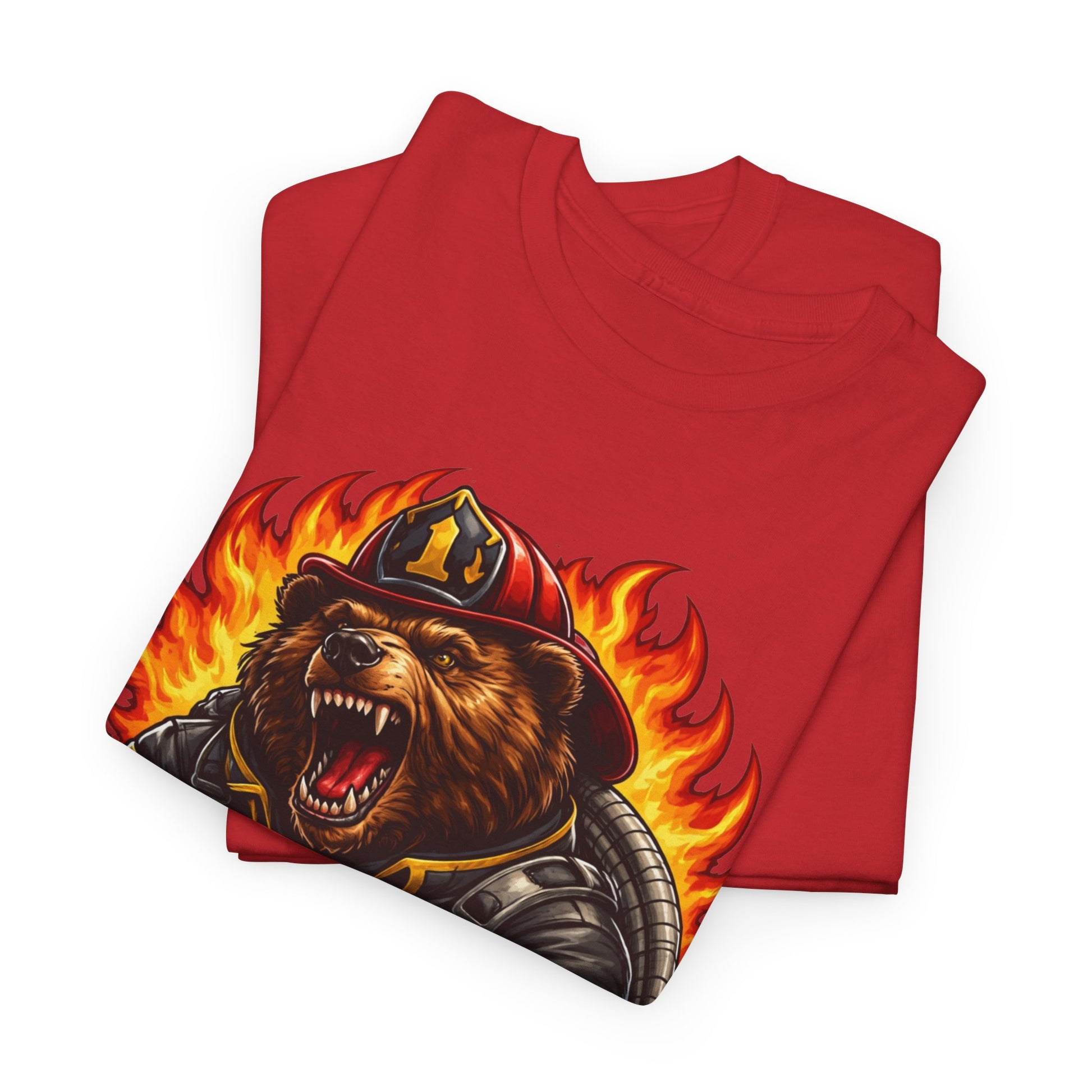Firefighter Bear T-Shirt – Brave Fireman Graphic Tee