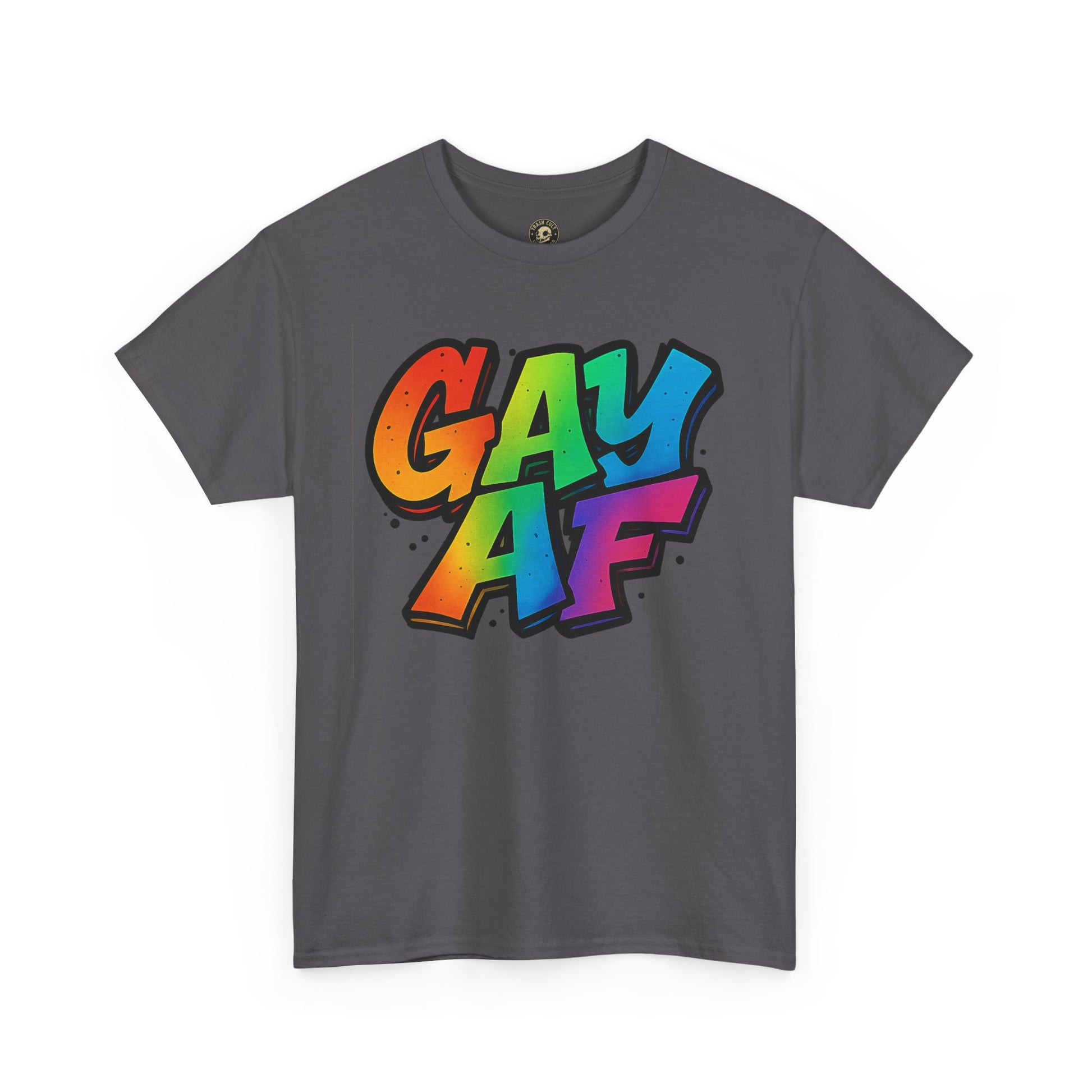 Pride Graphic Tee, Vibrant Gay AF Cotton T-Shirt, LGBTQ+ Celebration Wear, Fun Gift for Friends, Festival Fashion