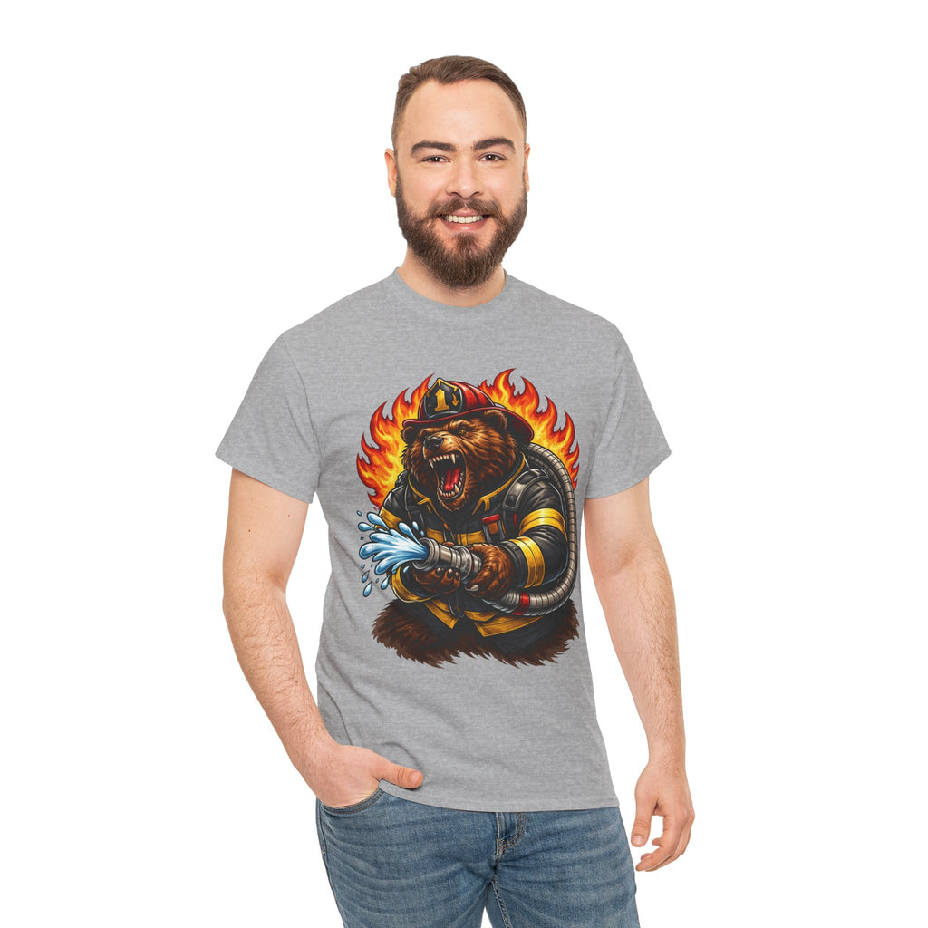Firefighter Bear T-Shirt – Brave Fireman Graphic Tee