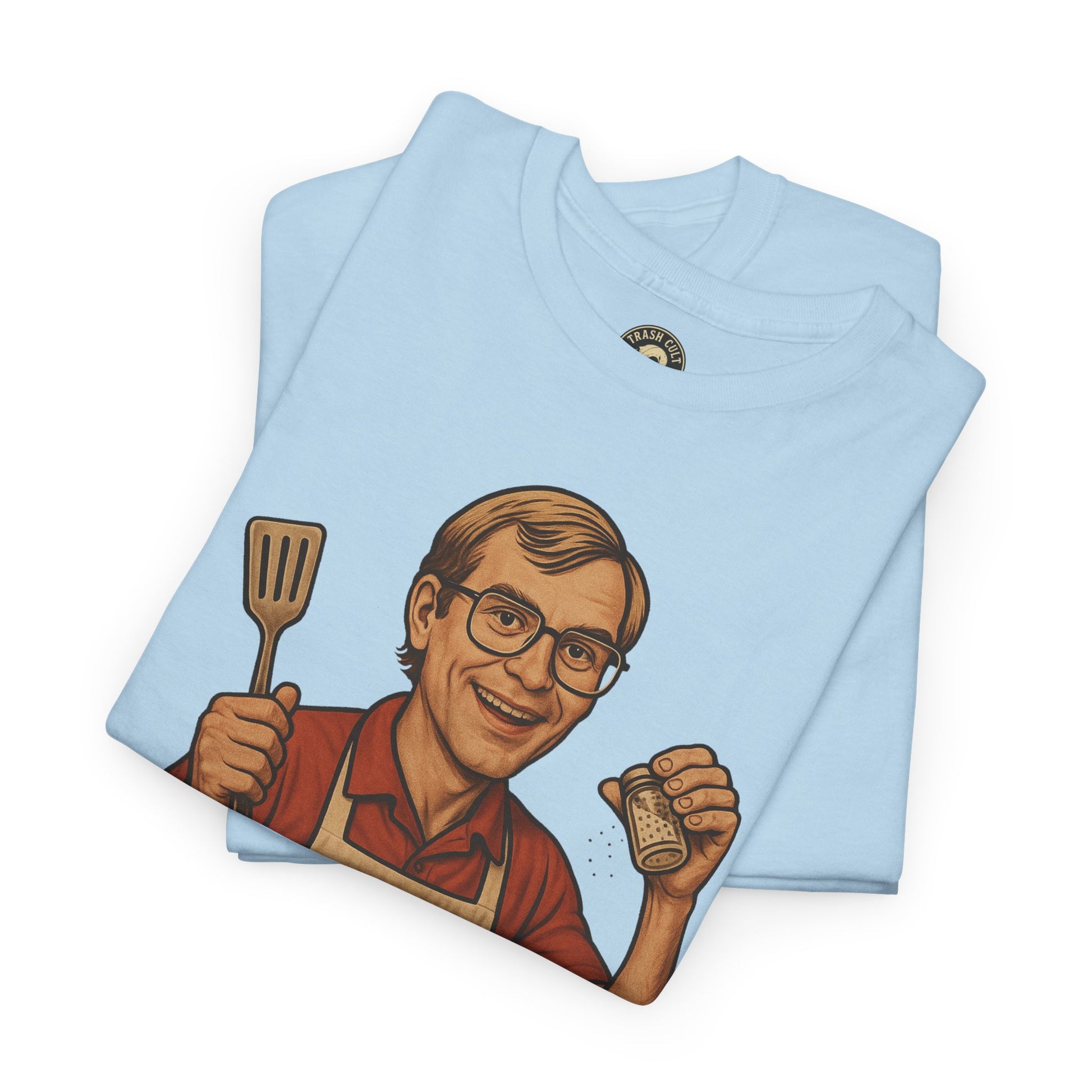 Kiss the Cook Dark Humor Chef Shirt – Creepy Retro Kitchen Parody