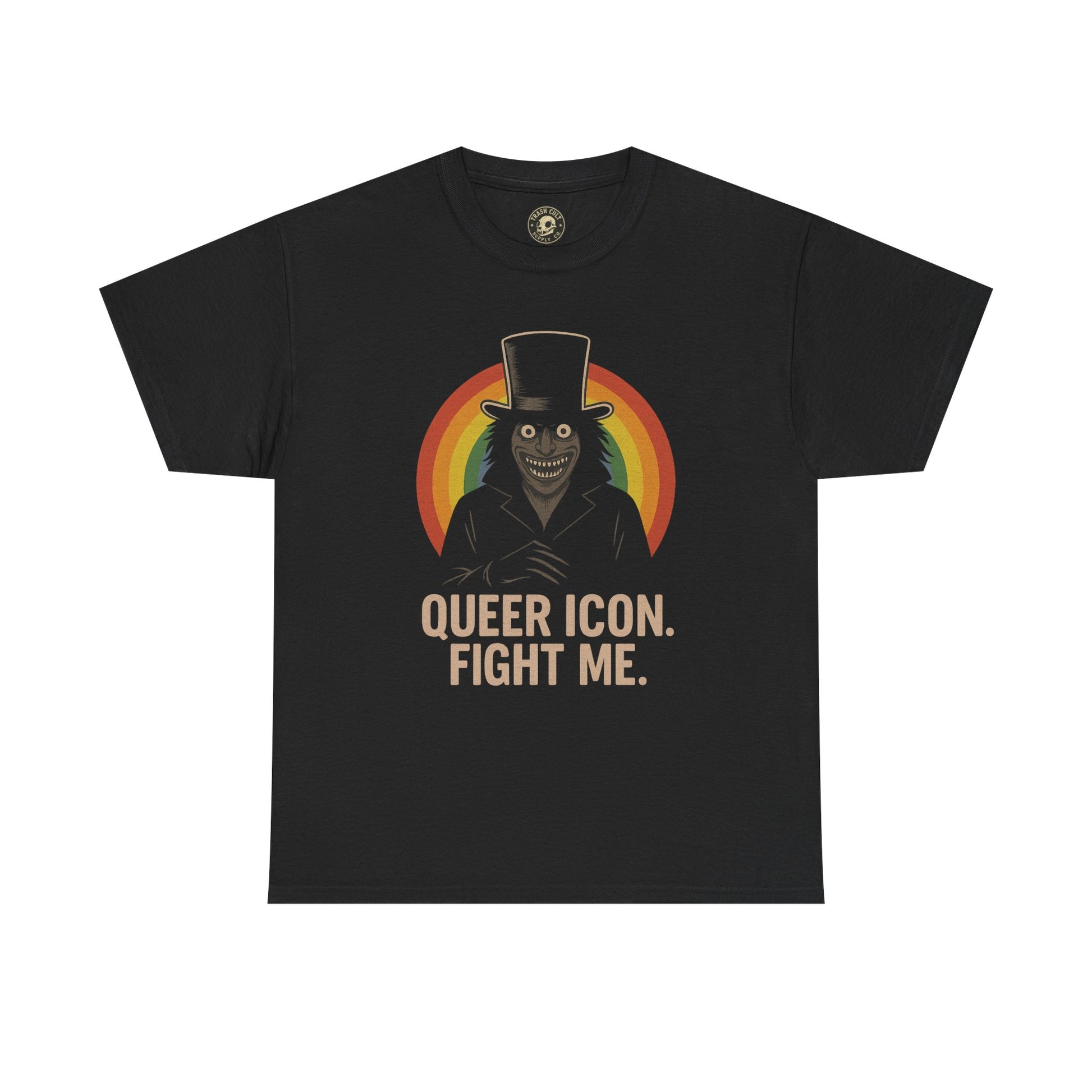 Queer Icon Fight Me Shirt – Babadook Parody Pride Tee – Funny LGBTQ Horror Graphic – Gildan 5000