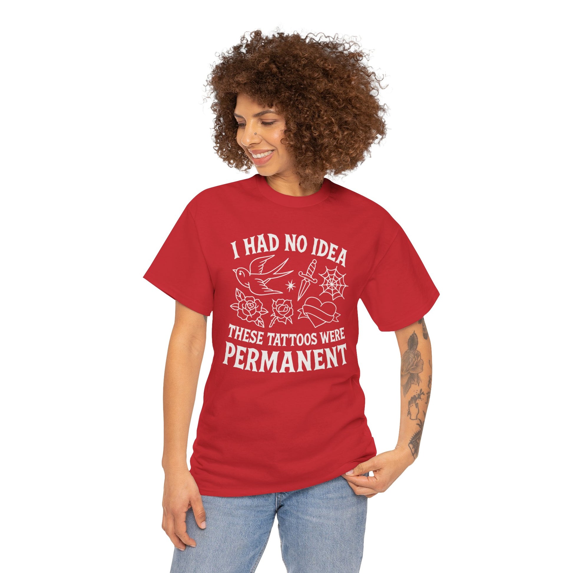 I Had No Idea These Tattoos Were Permanent Shirt – Funny Tattoo Flash Tee – Gildan 5000