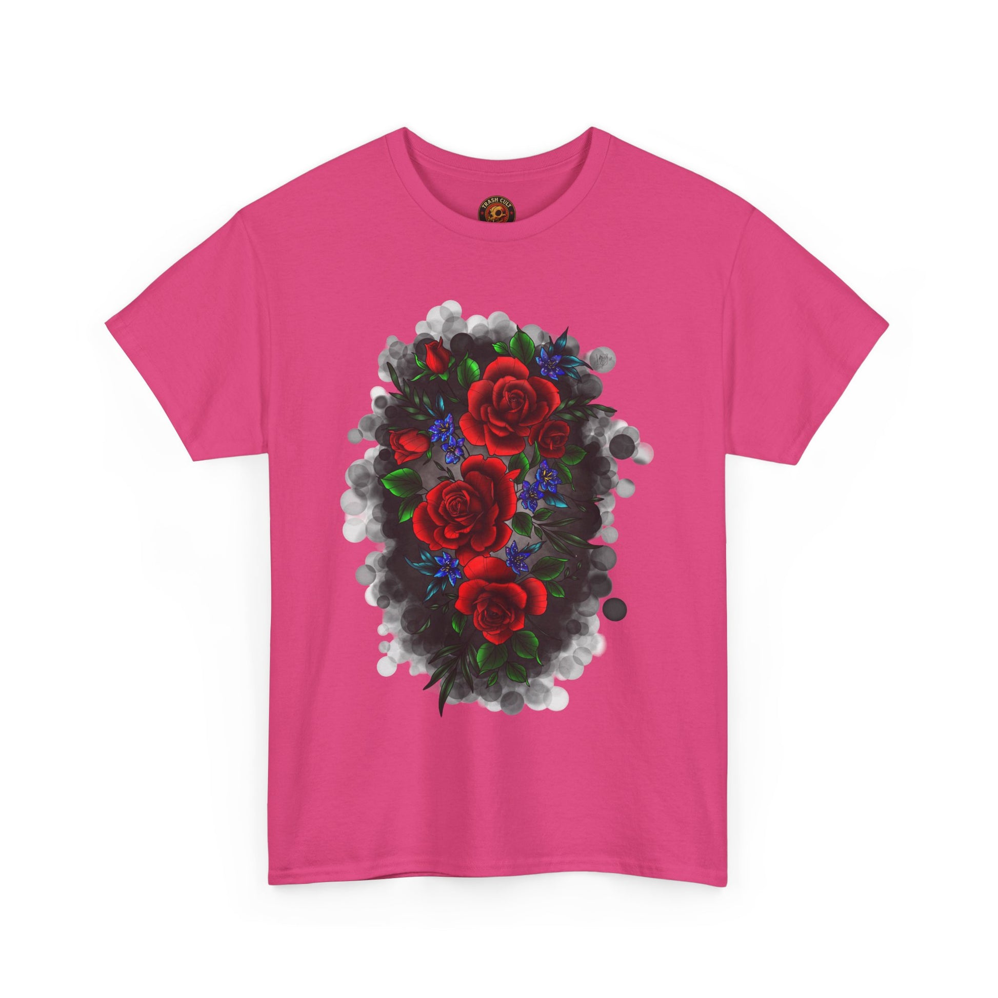 Floral Smoke Tattoo T-Shirt – Lara Davenport x Trash Cult Supply Co. Collab (Gildan 5000)