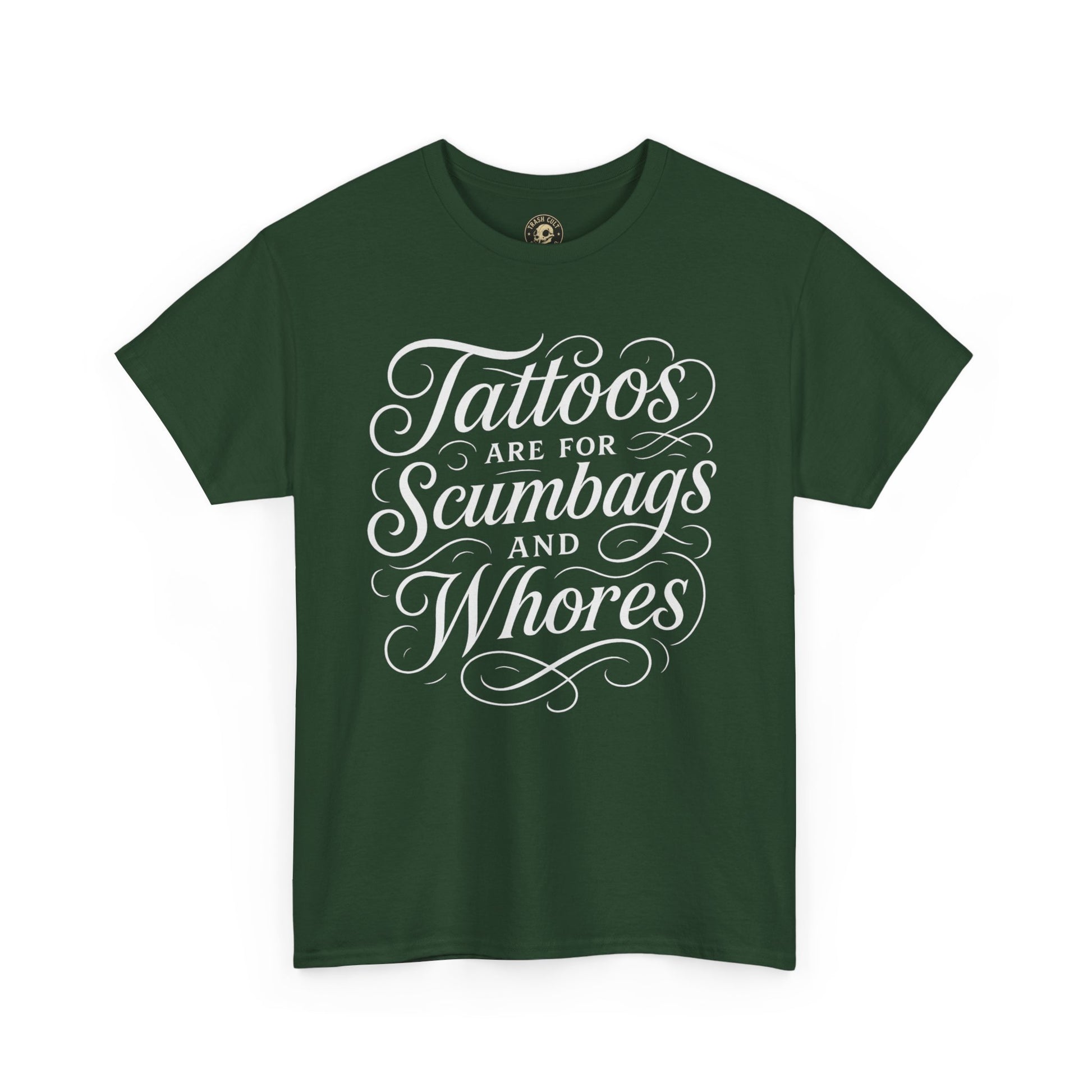 Casual Graphic Tee - "Tattoos Are for Scumbags and Whores" - Edgy Streetwear, Gift for Tattoo Lovers, Fun Unisex Fashion, Unique [...]
