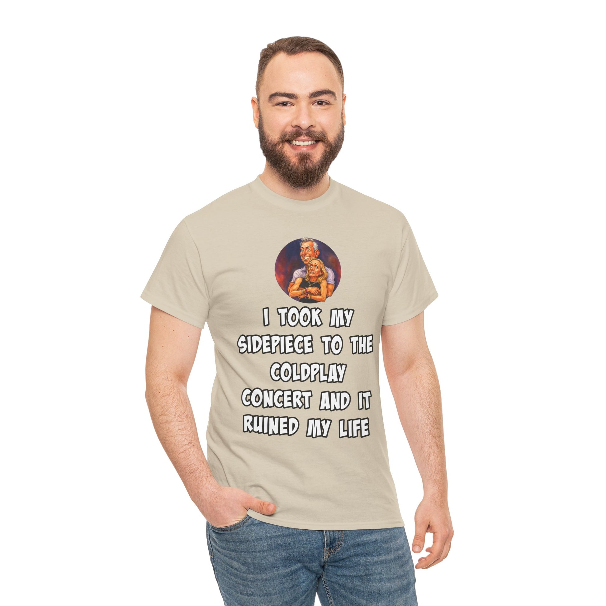 Funny CEO Concert Shirt – “I Took My Sidepiece to the Coldplay Concert” Meme Tee – Gildan 5000