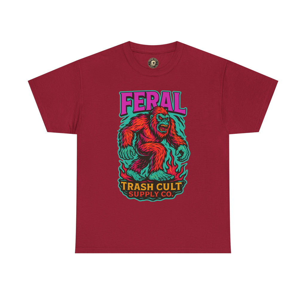 FERAL Bigfoot Shirt – Trashcore Bold Colors | Trash Cult Supply Co | Gildan 5000 Tee
