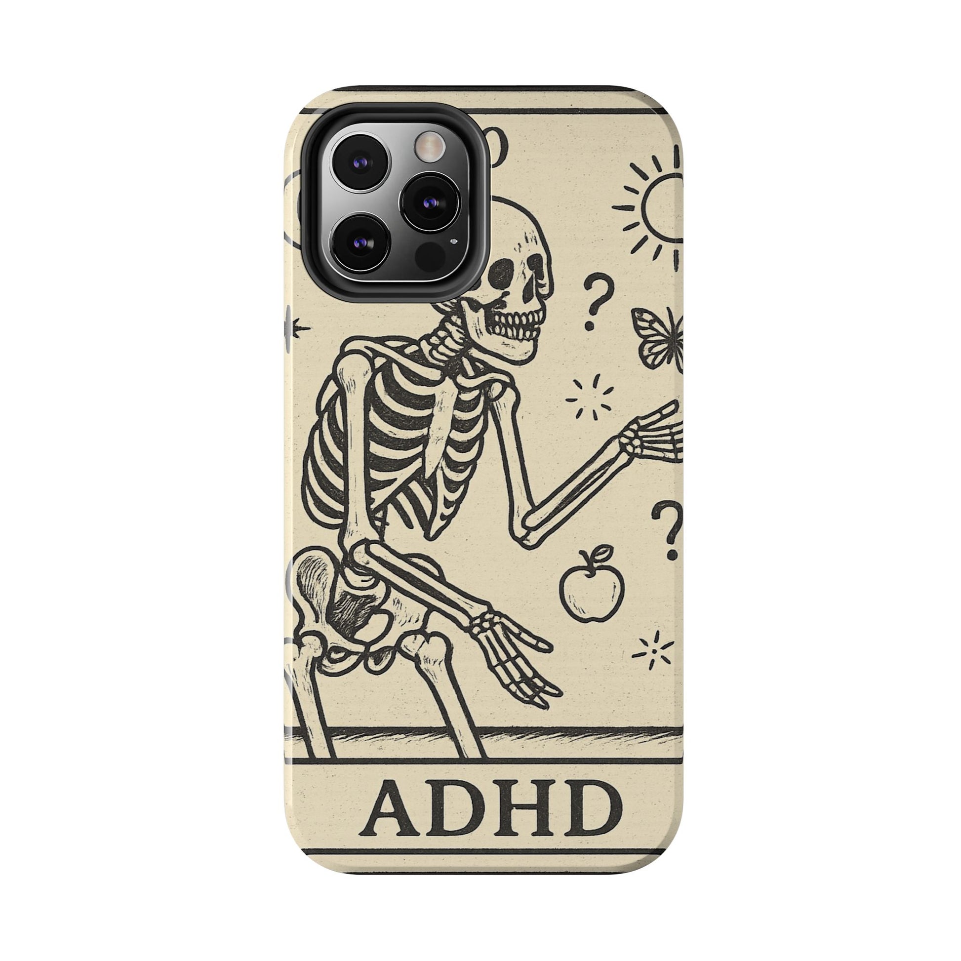 Skeleton ADHD Phone Cases, Unique Phone Cover, Funny ADHD Gift, Quirky Skeleton Design, Cool Accessories for Everyone