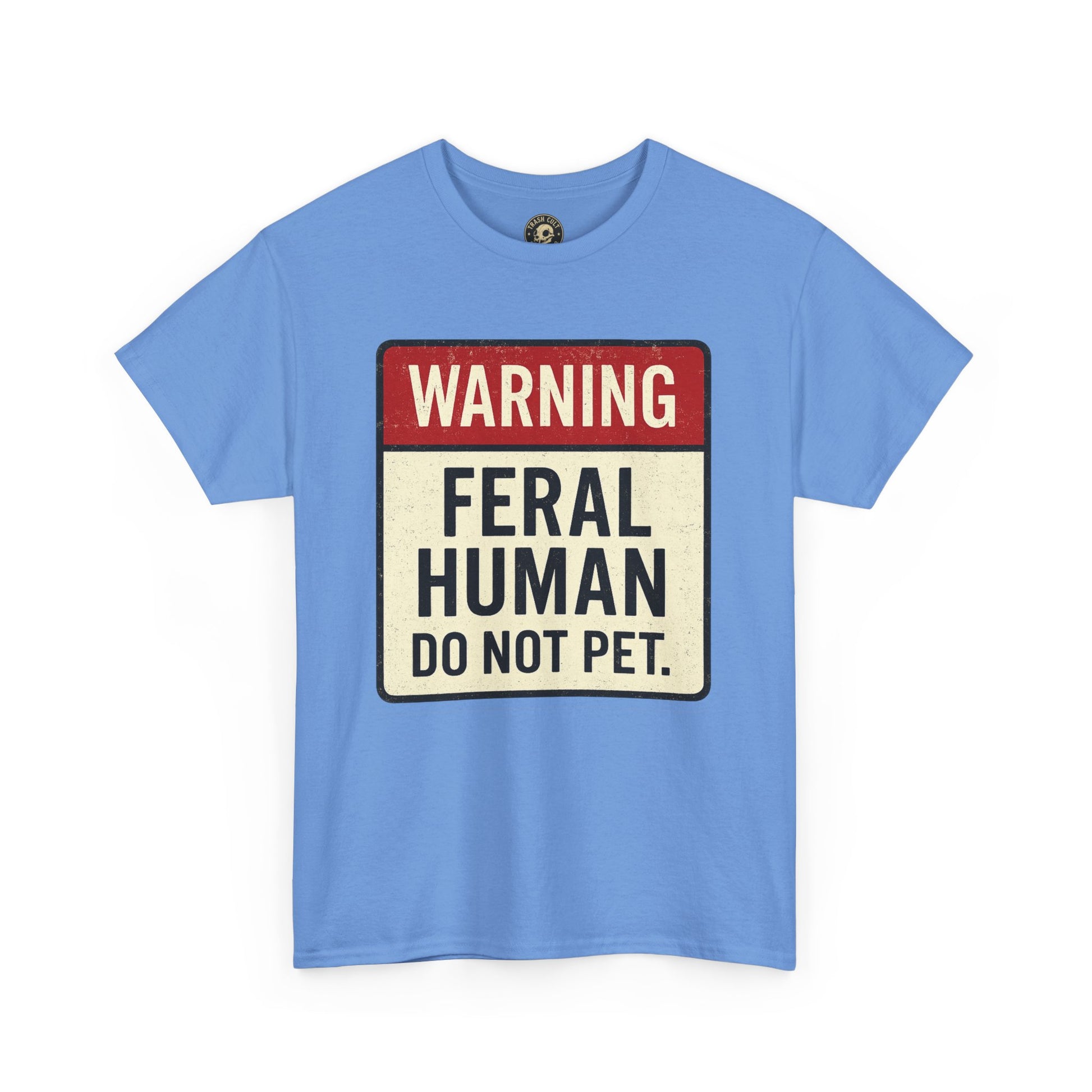 Warning Feral Human Tee: Unisex Humorous Cotton Shirt, Gift for Animal Lovers, Funny Tee, Unique Statement Apparel, Casual Wear, [...]