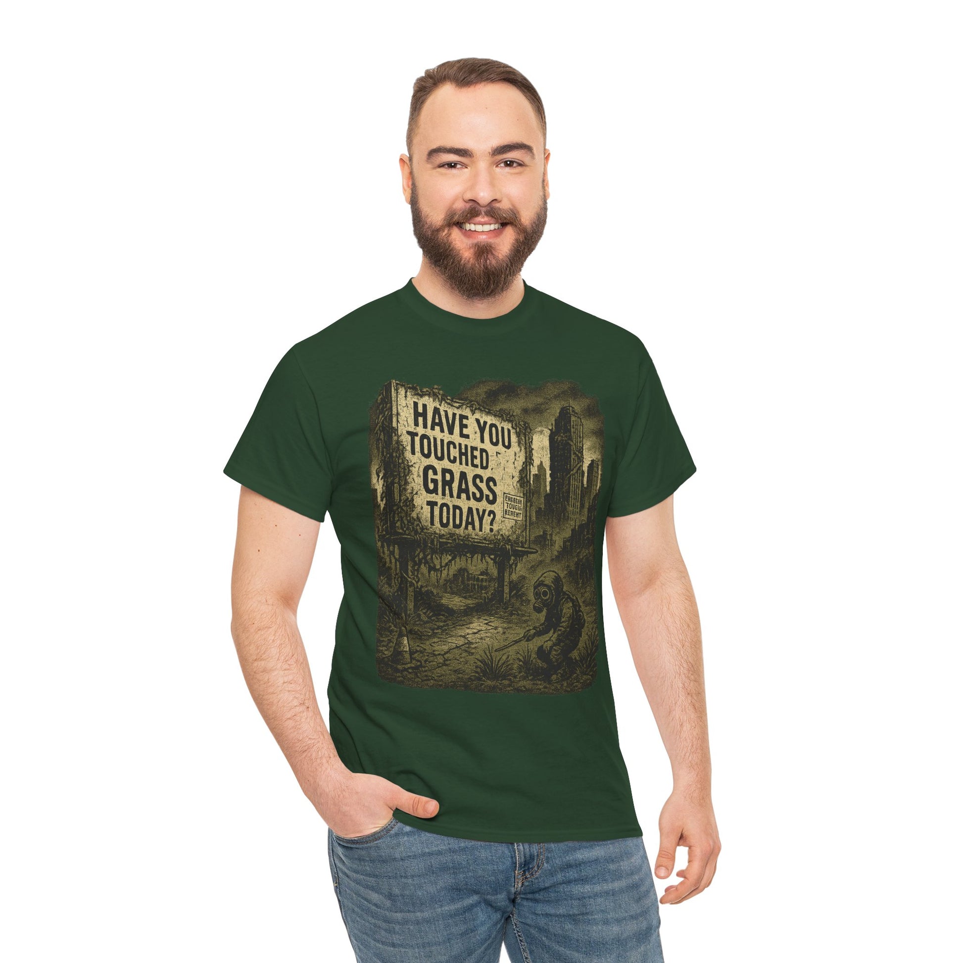 Post-Apocalyptic "Have You Touched Grass Today?" Shirt – Trash Cult Supply Co.