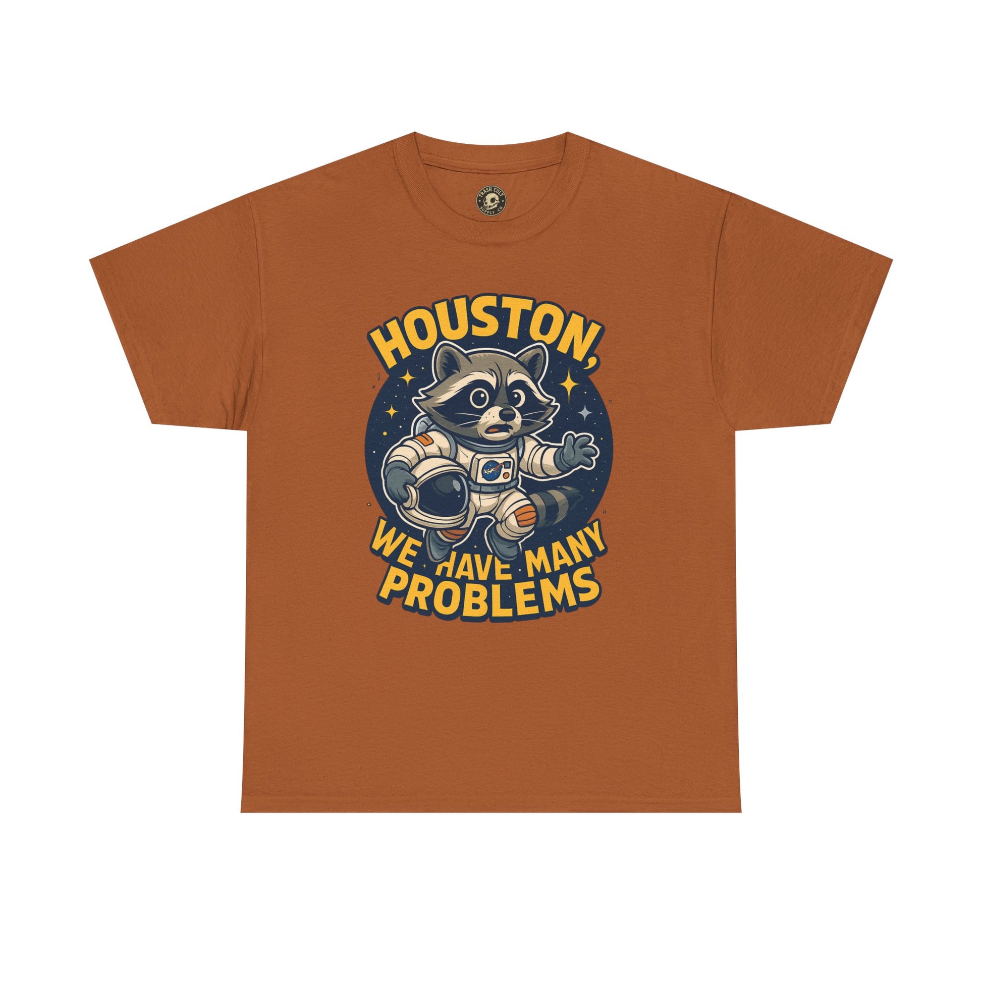 Houston We Have Many Problems T-Shirt, Unisex Graphic Tee, Space-Themed Apparel, Funny Gift for Astronaut Lovers, Casual Wear, Nerdy T-Shirt