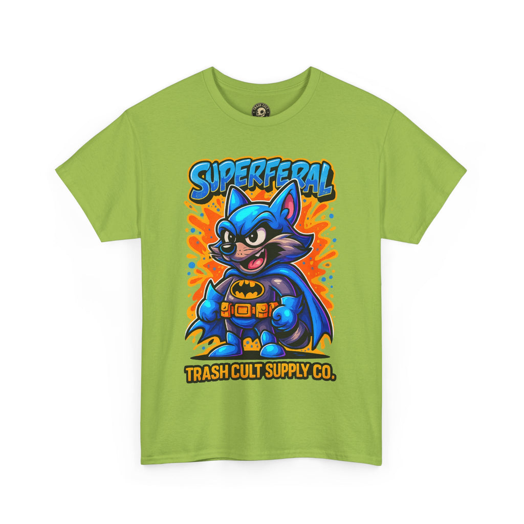 SuperFeral Raccoon Graffiti Shirt – Bold New School Superhero Streetwear | Trash Cult Supply Co
