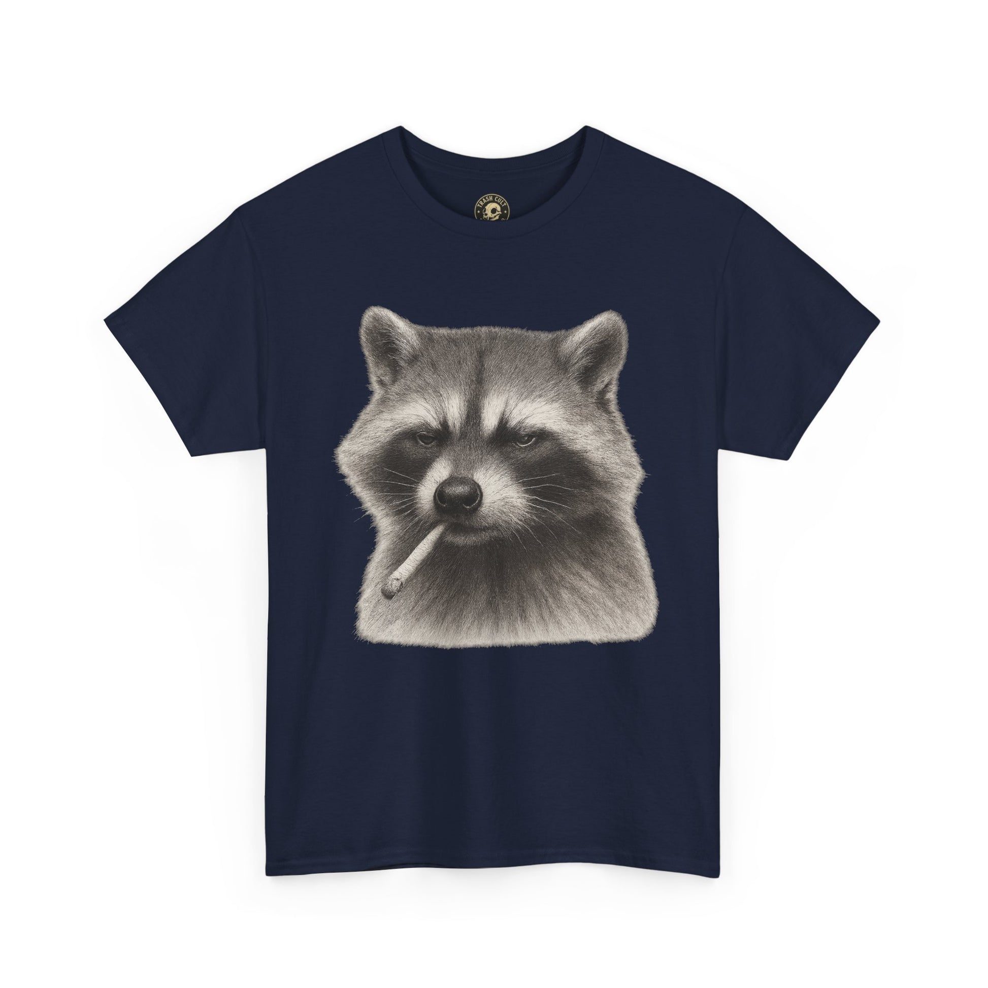Dirty Harry Raccoon Halftone Shirt – Soft Grit Aesthetic, Smoking Trash Panda Graphic Tee
