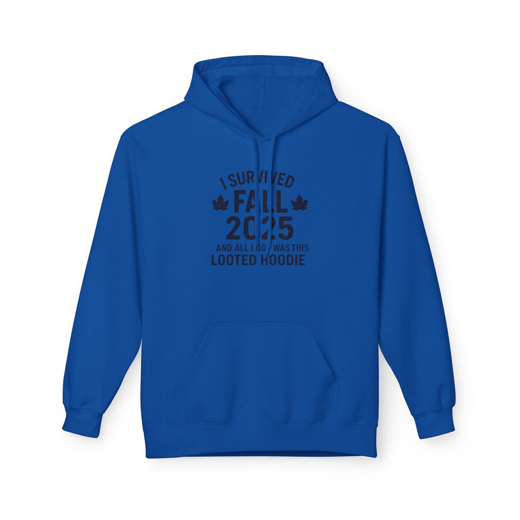 I Survived Fall 2025 Hoodie – Looted Hoodie Meme Sweatshirt – Fall of Humanity Collection – Trash Cult Supply Co.